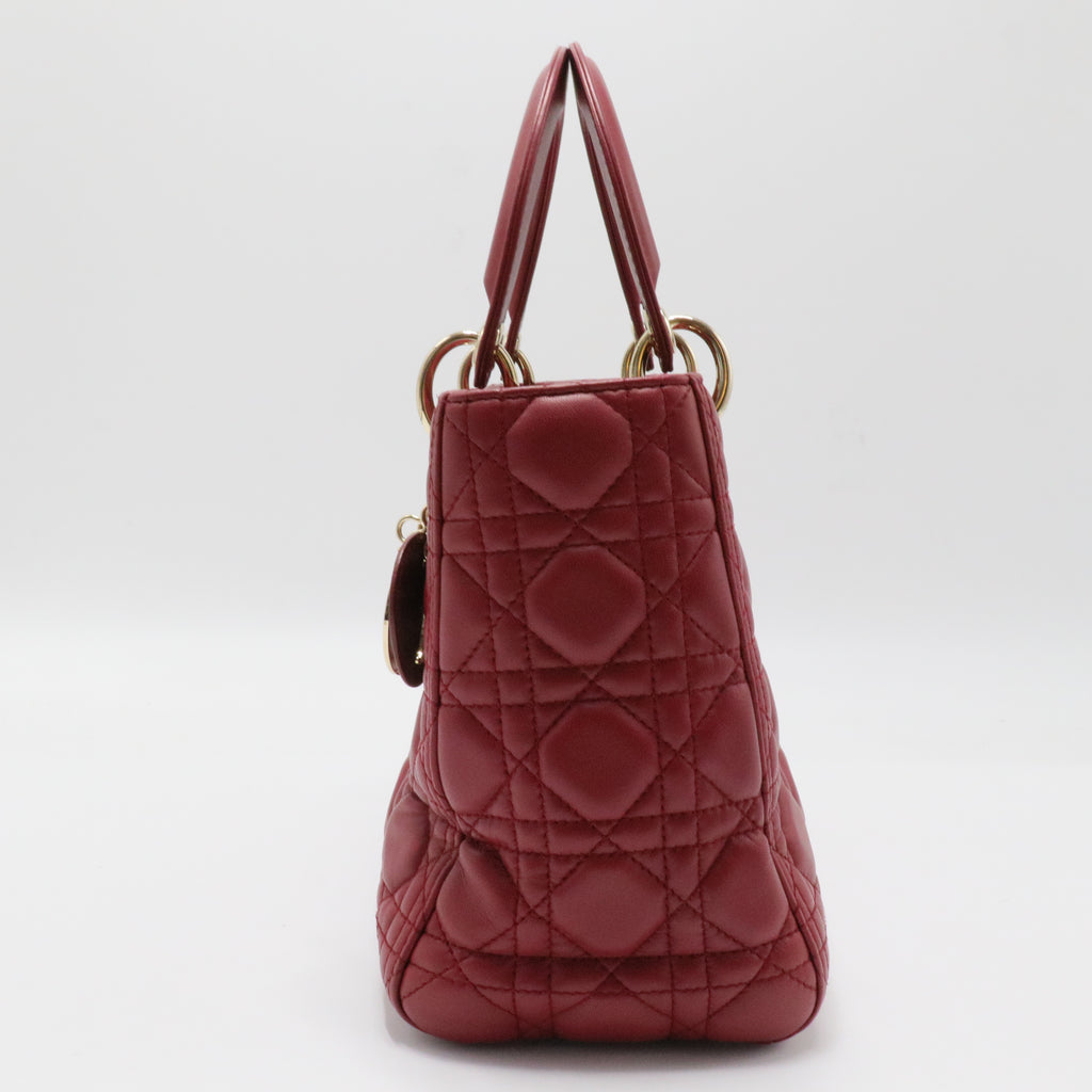 Lady Dior Bag Cannage Quilt Lambskin Medium