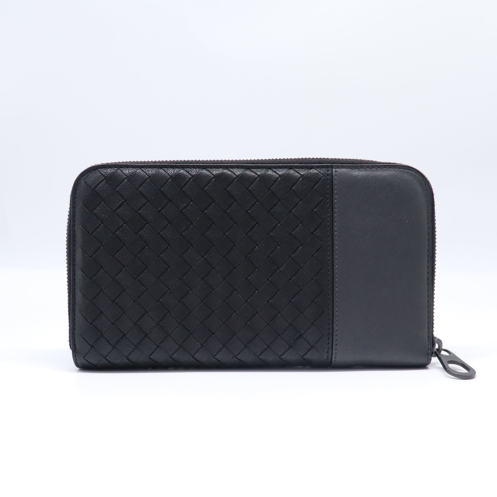 Bottega Veneta Intrecciato Leather Panel Zip Around Long Wallet W21701
