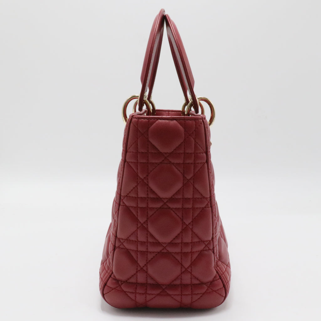 Lady Dior Bag Cannage Quilt Lambskin Medium