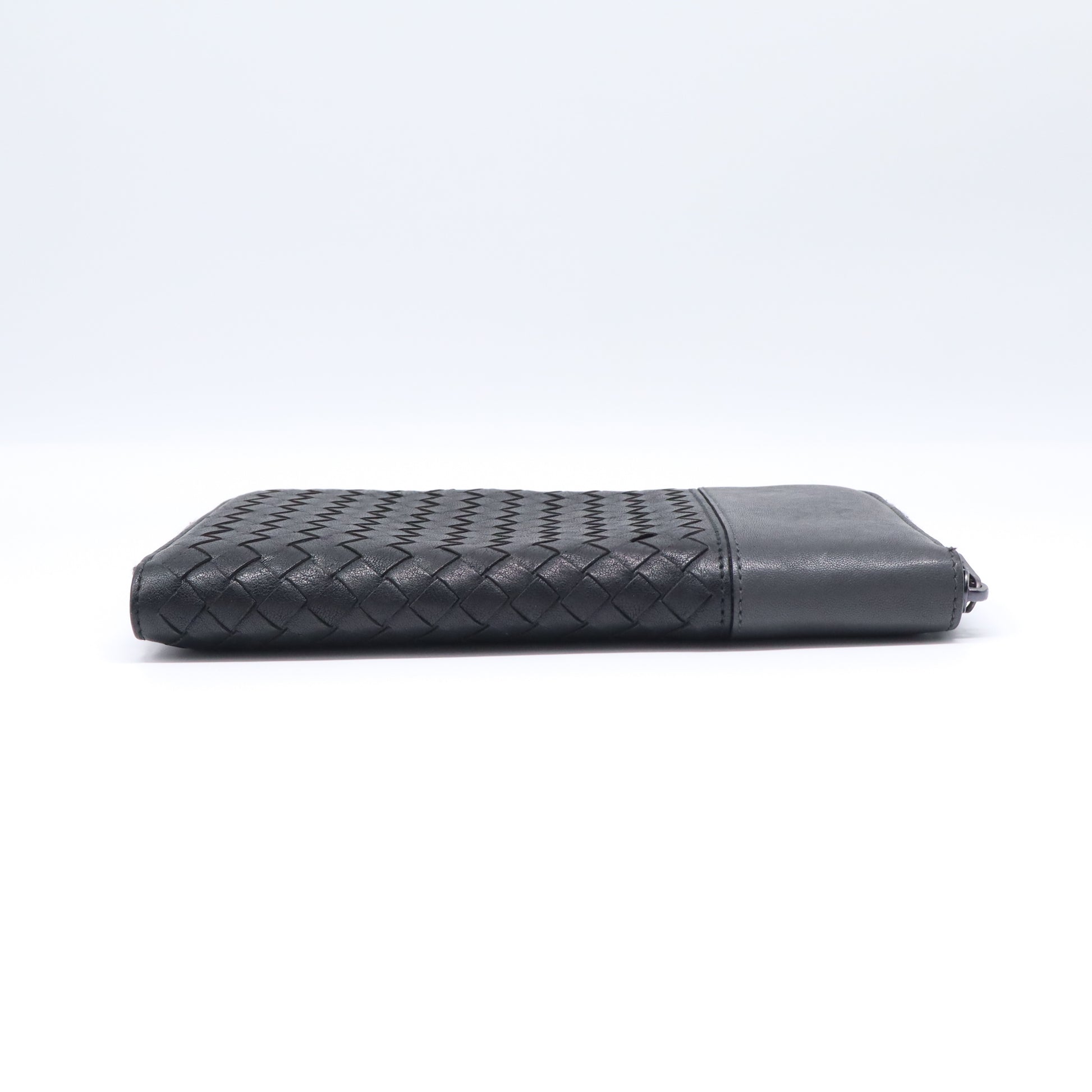 Bottega Veneta Intrecciato Leather Panel Zip Around Long Wallet W21701