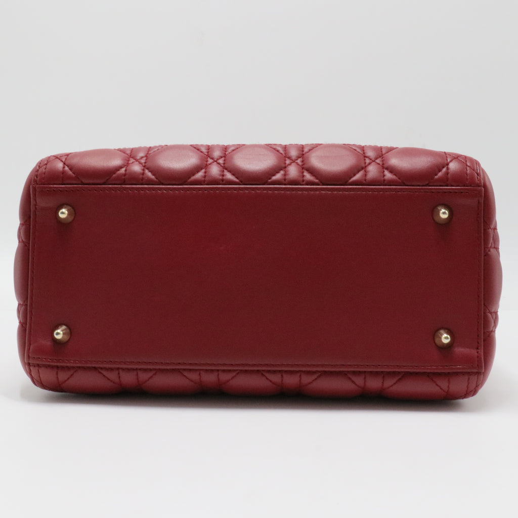 Lady Dior Bag Cannage Quilt Lambskin Medium