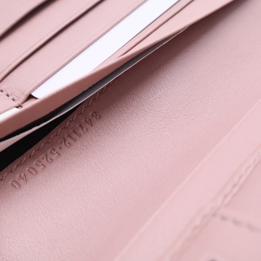 Metallic Pink Microguccissima Leather Continental Wallet W20442