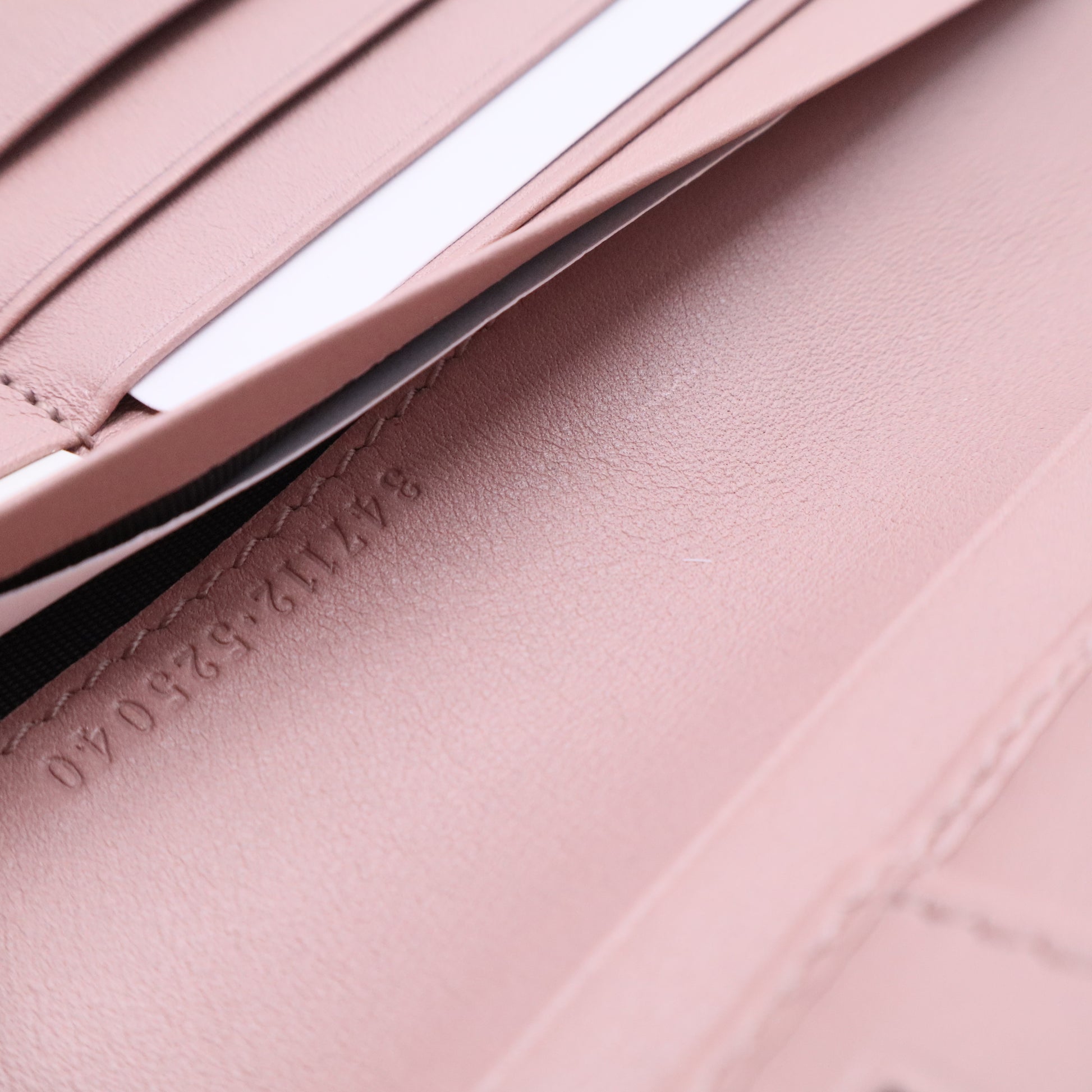 Metallic Pink Microguccissima Leather Continental Wallet W20442