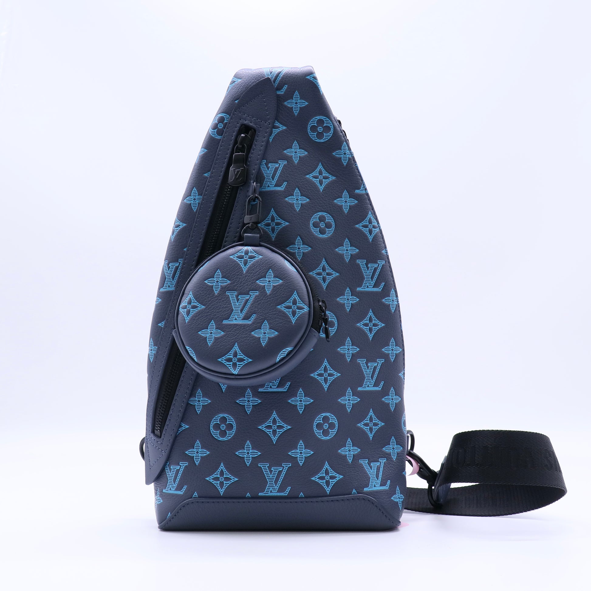 Monogram Shadow Duo Slingbag Navy River Blue Twins LDJ4260