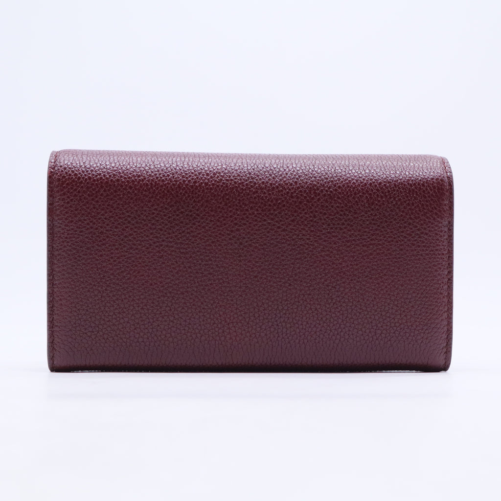 Zumi Interlocking G Horsebit Leather Continental Wallet Red W20440