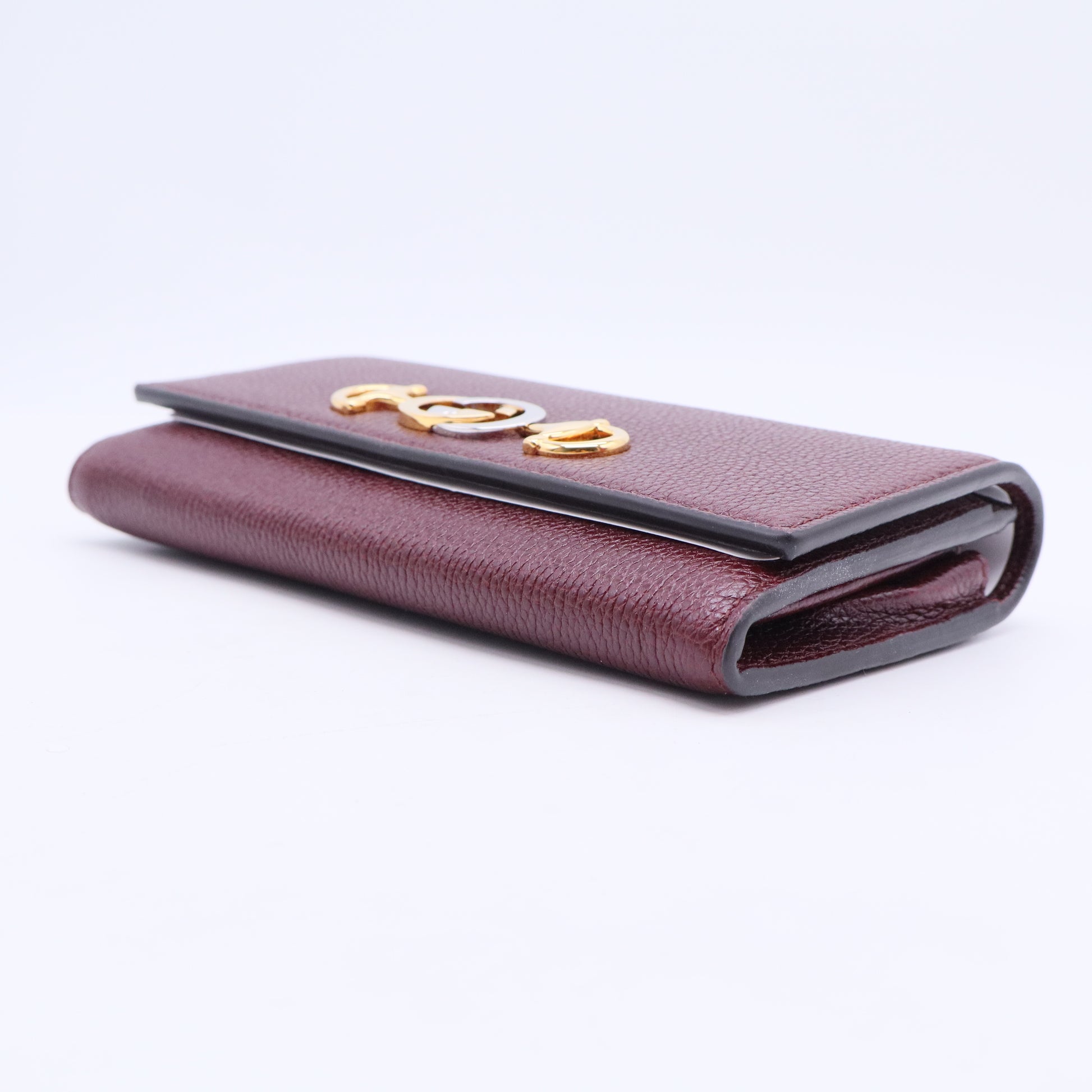 Zumi Interlocking G Horsebit Leather Continental Wallet Red W20440