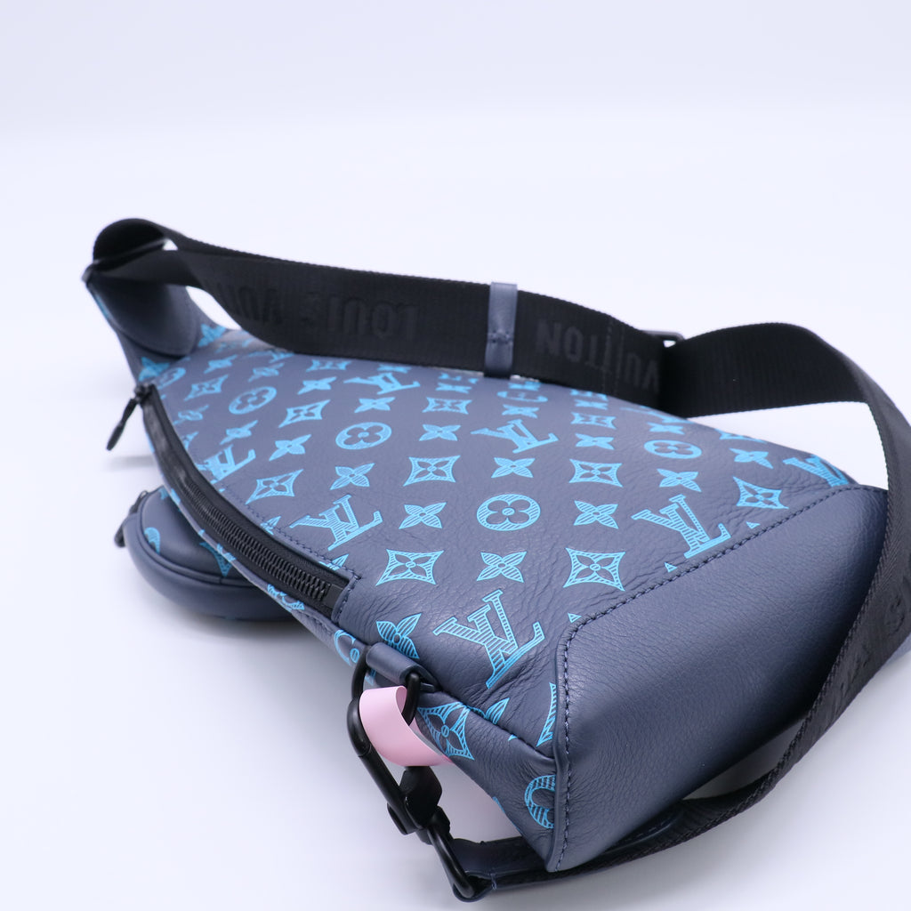 Monogram Shadow Duo Slingbag Navy River Blue Twins LDJ4260
