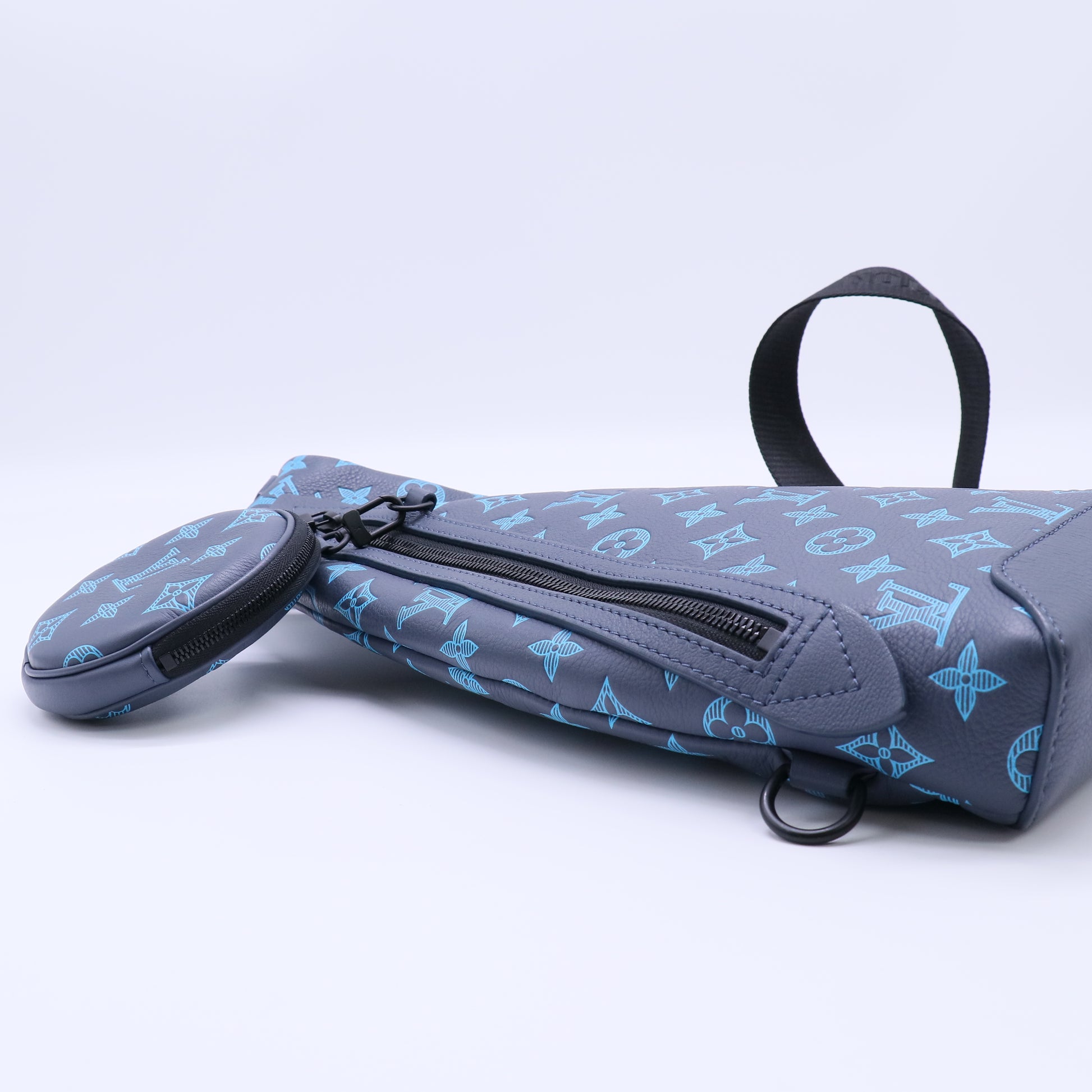 Monogram Shadow Duo Slingbag Navy River Blue Twins LDJ4260