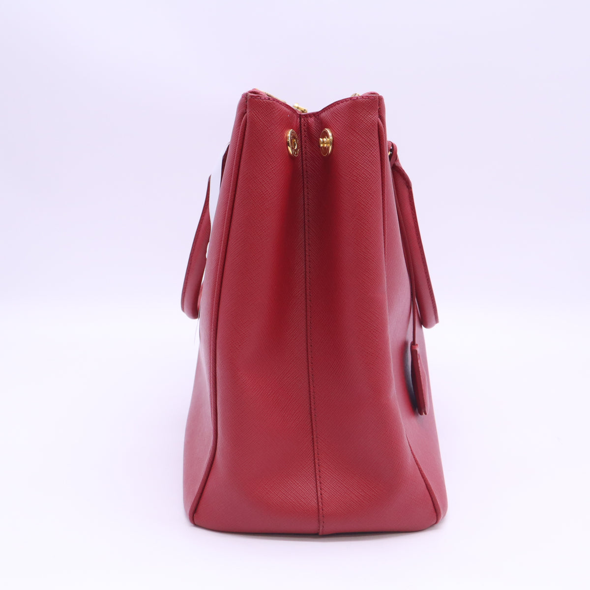 Saffiano Lux Large Galleria Double Zip Tote Fuoco B24151