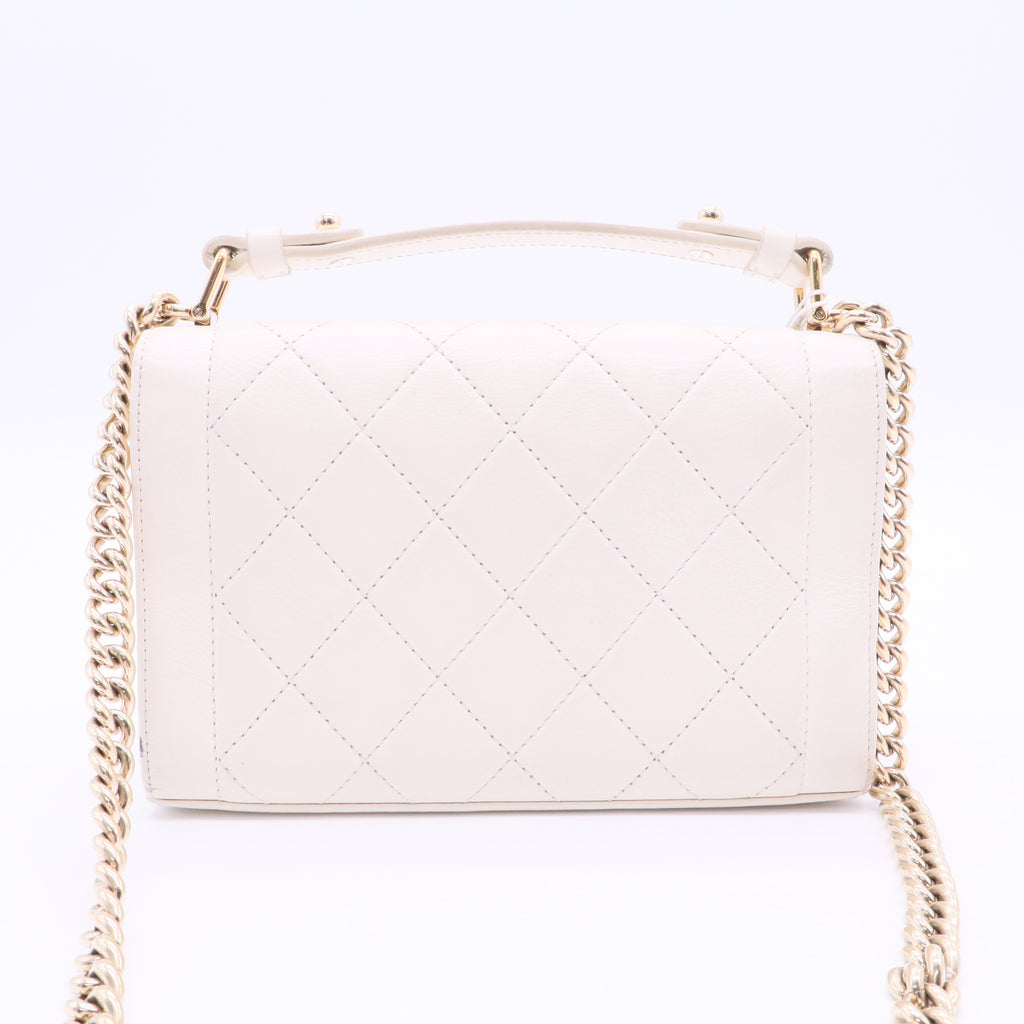 Chanel Chanel Matelasse Handbag Chain Shoulder Bag White J2176 Twins