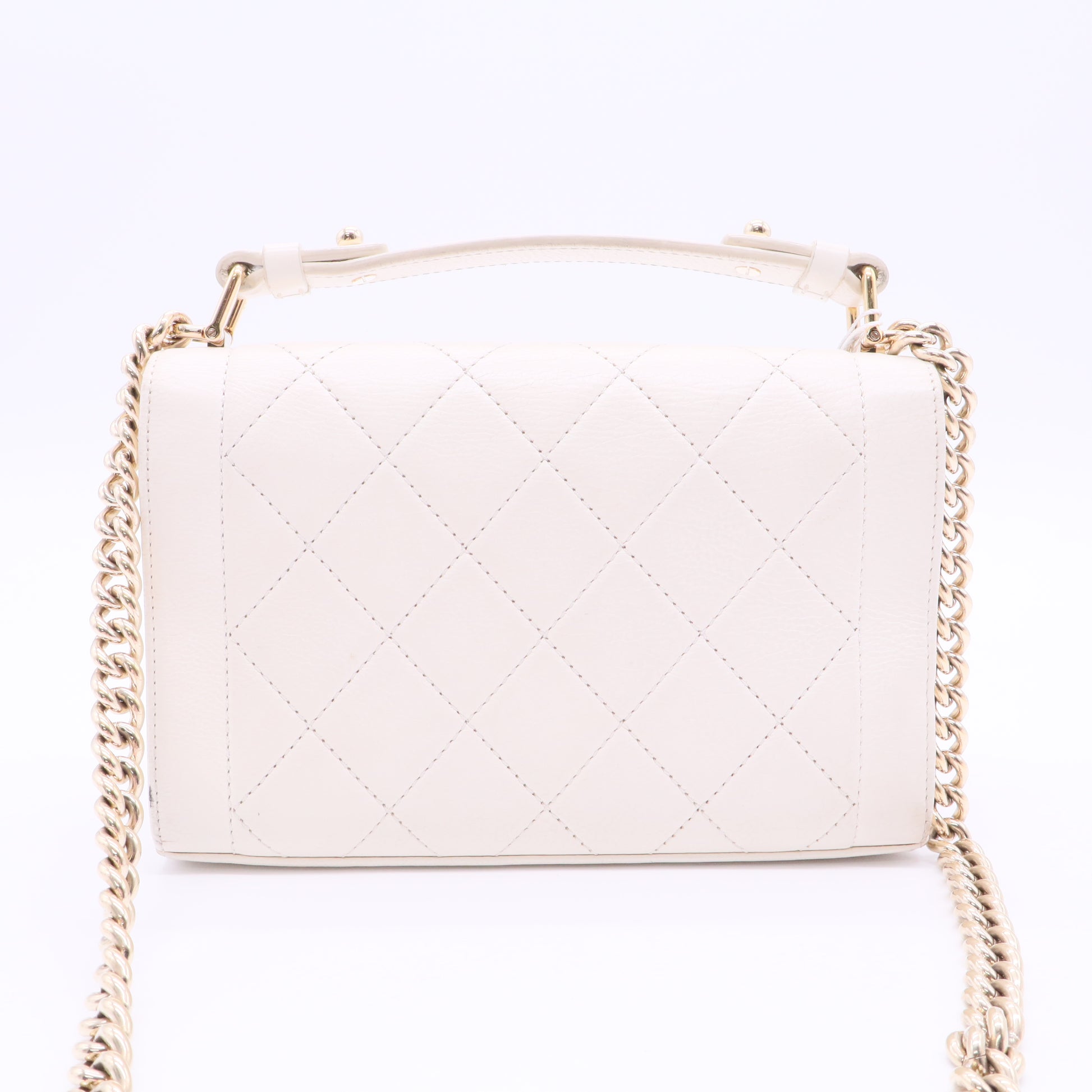 Chanel Chanel Matelasse Handbag Chain Shoulder Bag White J2176 Twins