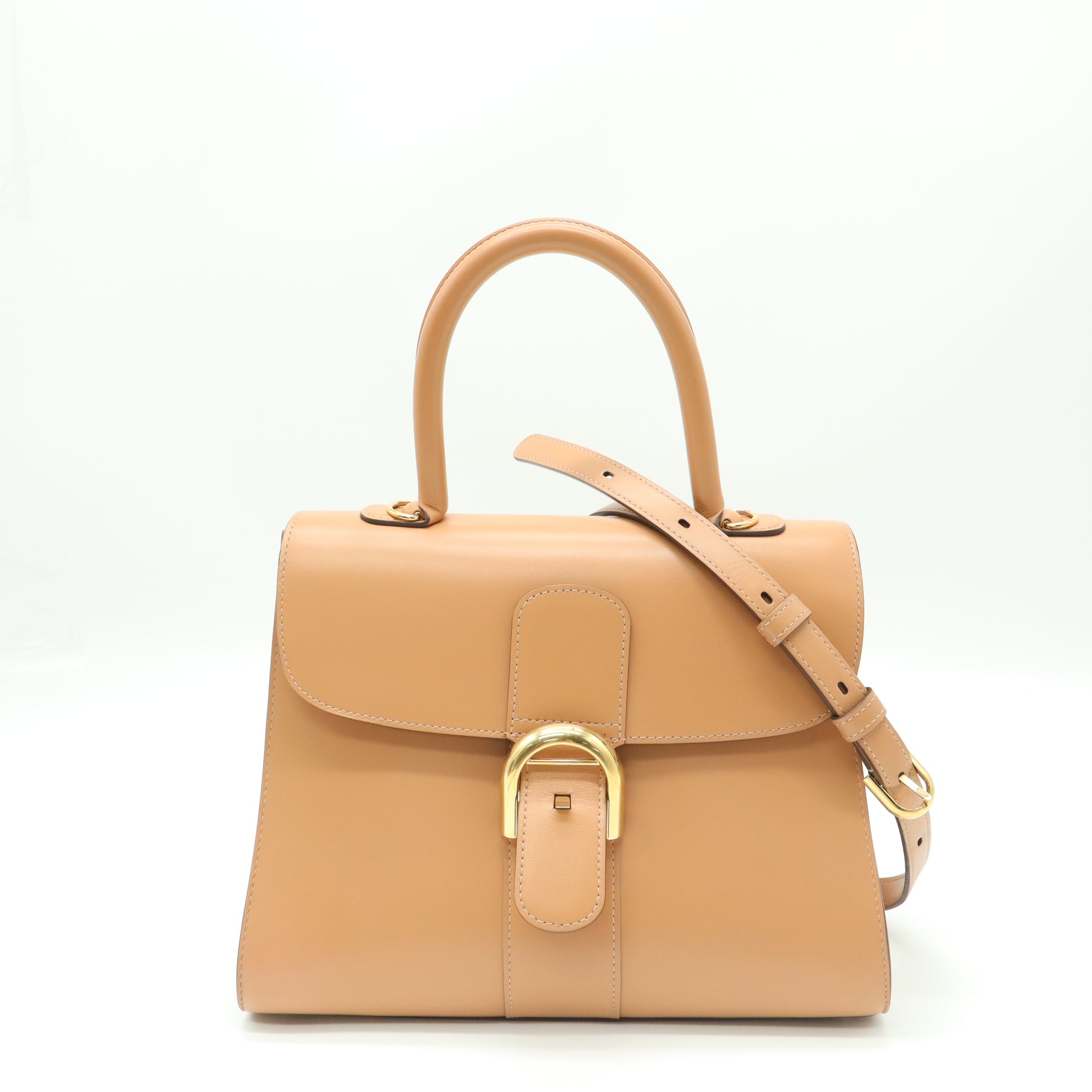 Delvaux Box Calfskin MM Brillant Satchel Vison twins B21575