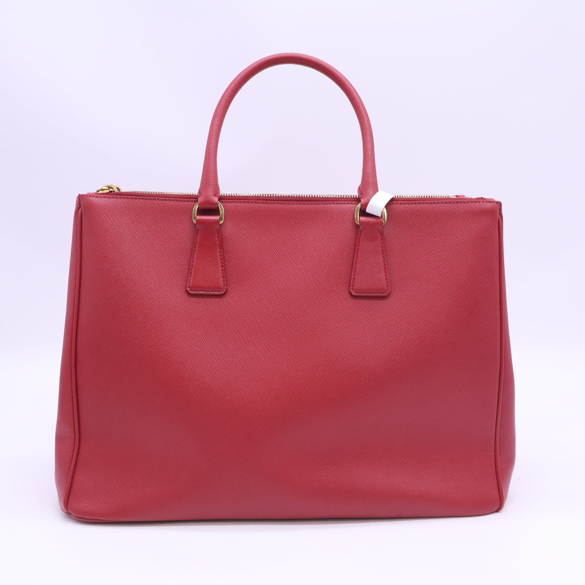 Saffiano Lux Large Galleria Double Zip Tote Fuoco B24151