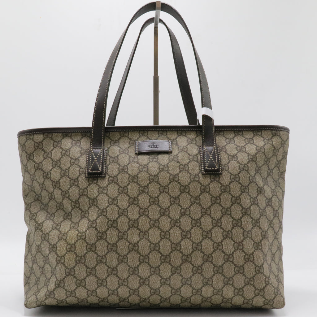 Plus Tote GG Coated Canvas with Leather Large