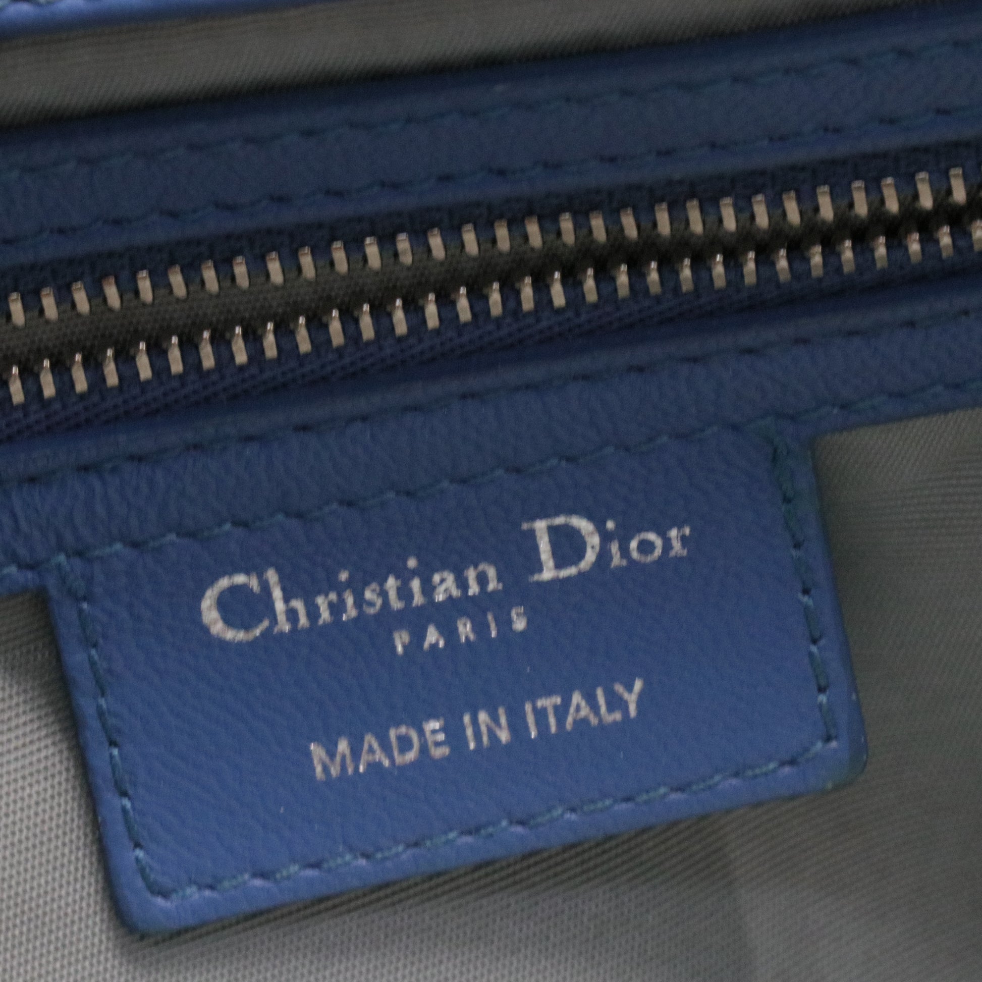 Lambskin Cannage Medium Miss Dior Flap Blue