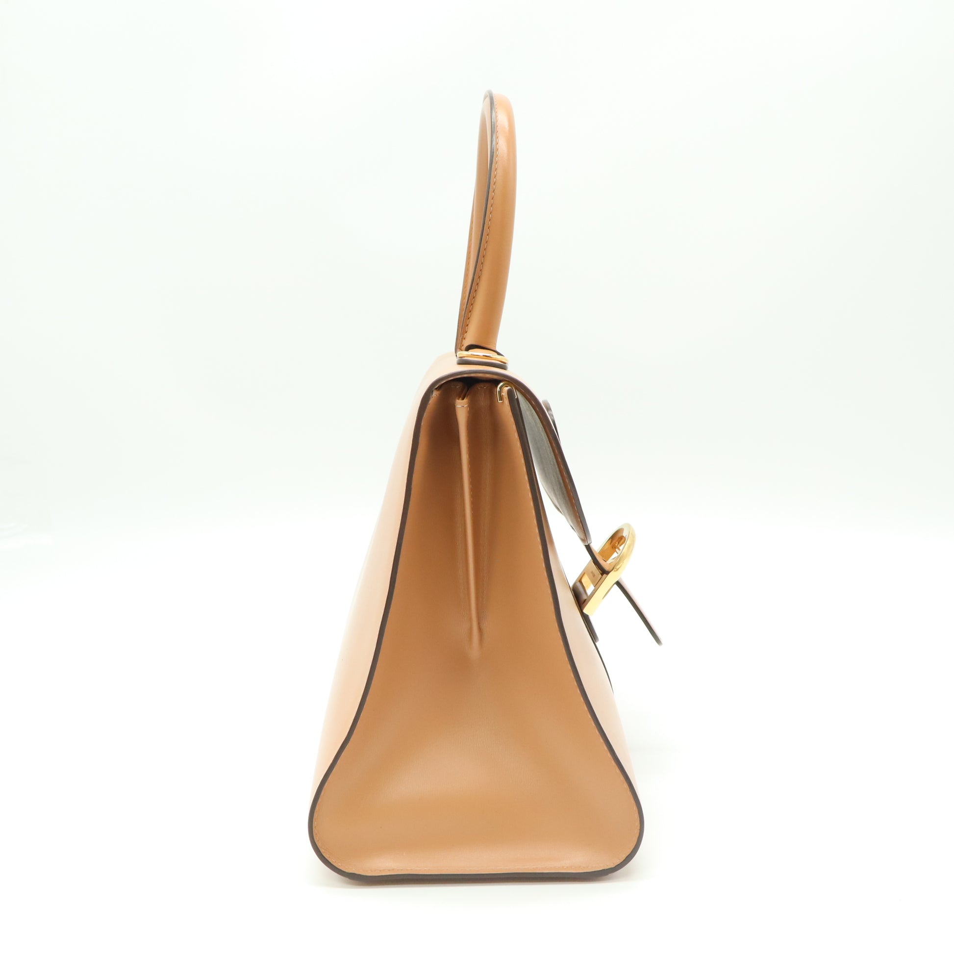 Delvaux Box Calfskin MM Brillant Satchel Vison twins B21575