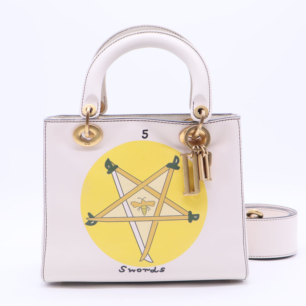 Lady Dior Bag Printed Leather Medium
