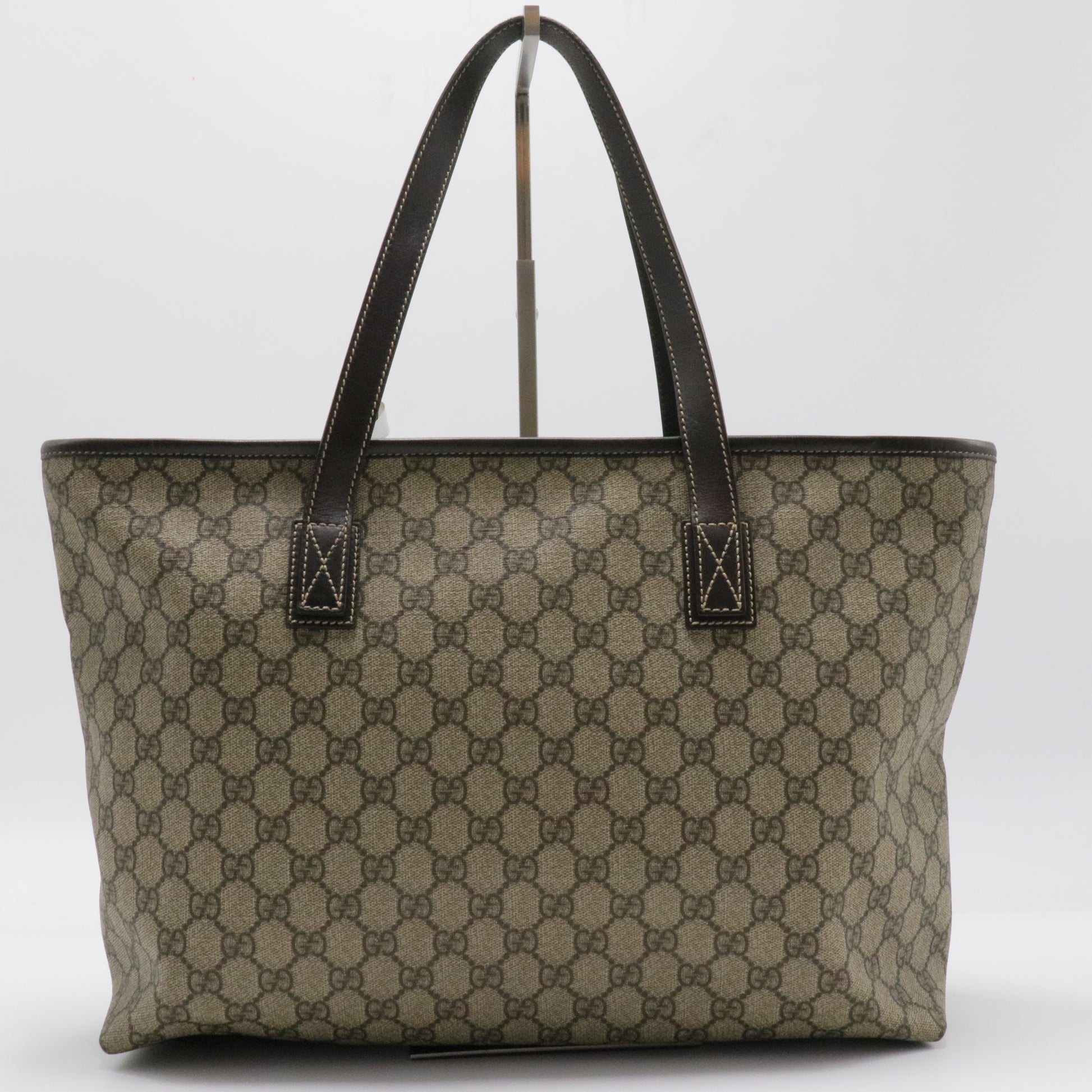 Plus Tote GG Coated Canvas with Leather Large