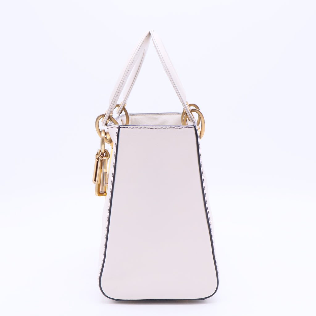 Lady Dior Bag Printed Leather Medium