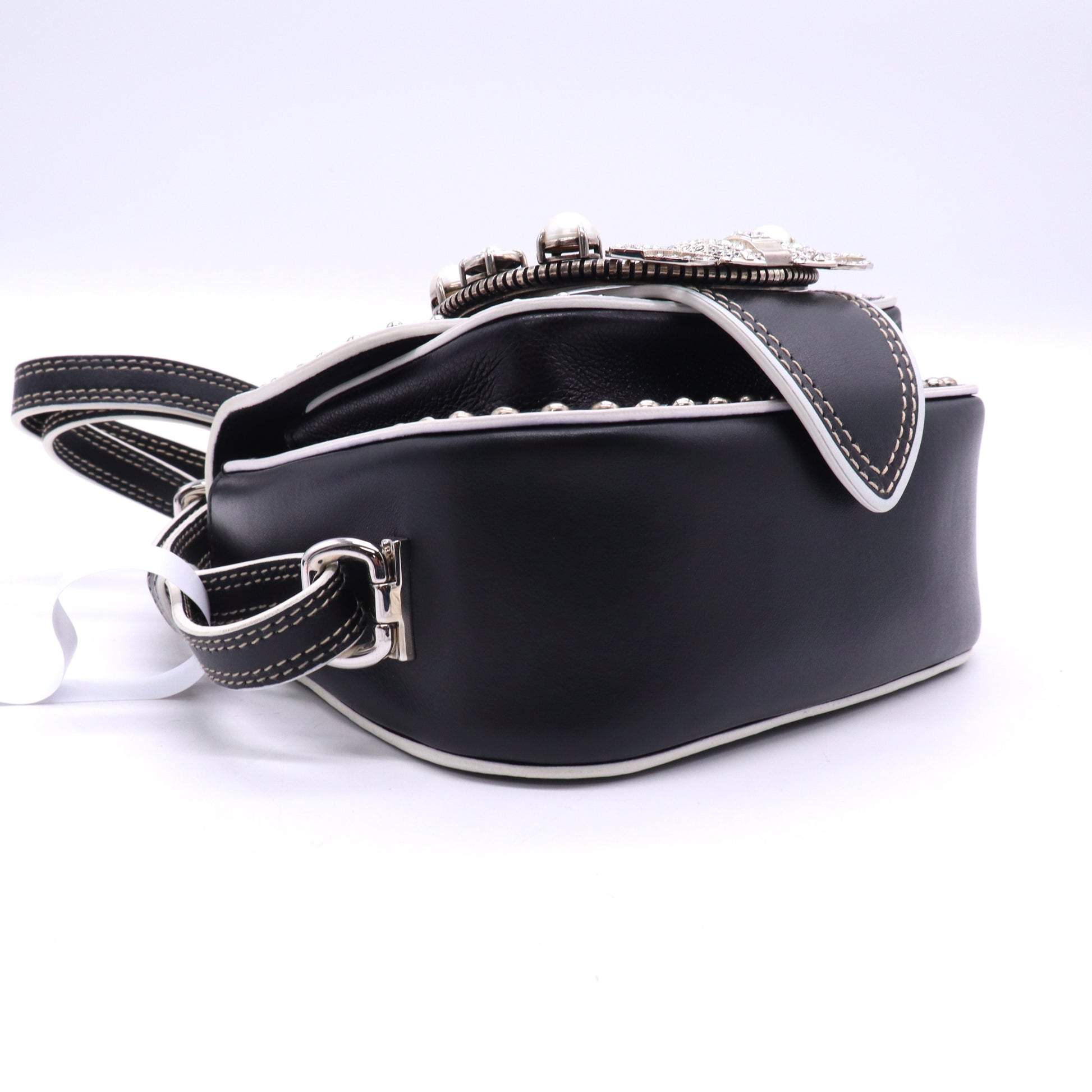 Dahlia Crossbody Bag Crystal Embellished Leather Small  B21161