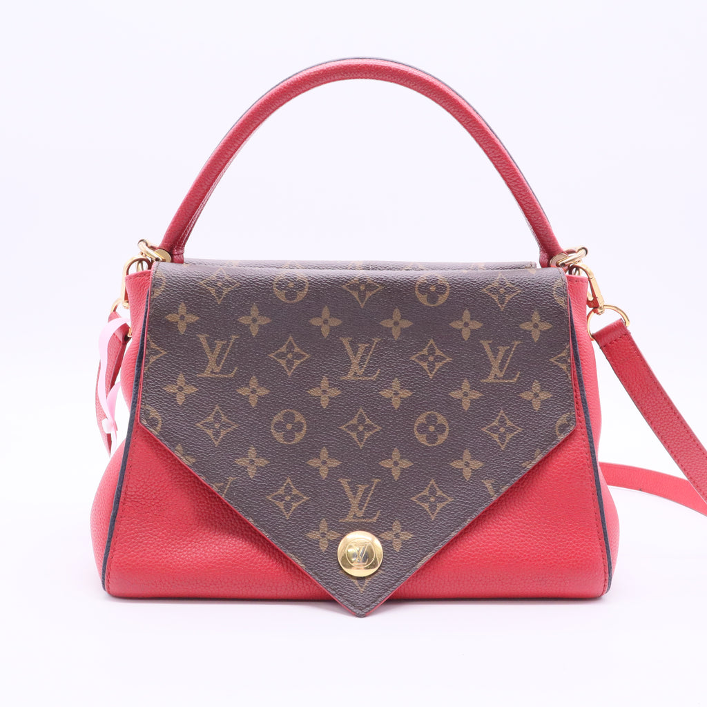 Grained Calfskin Monogram Double V Rubis J 2160 Twins