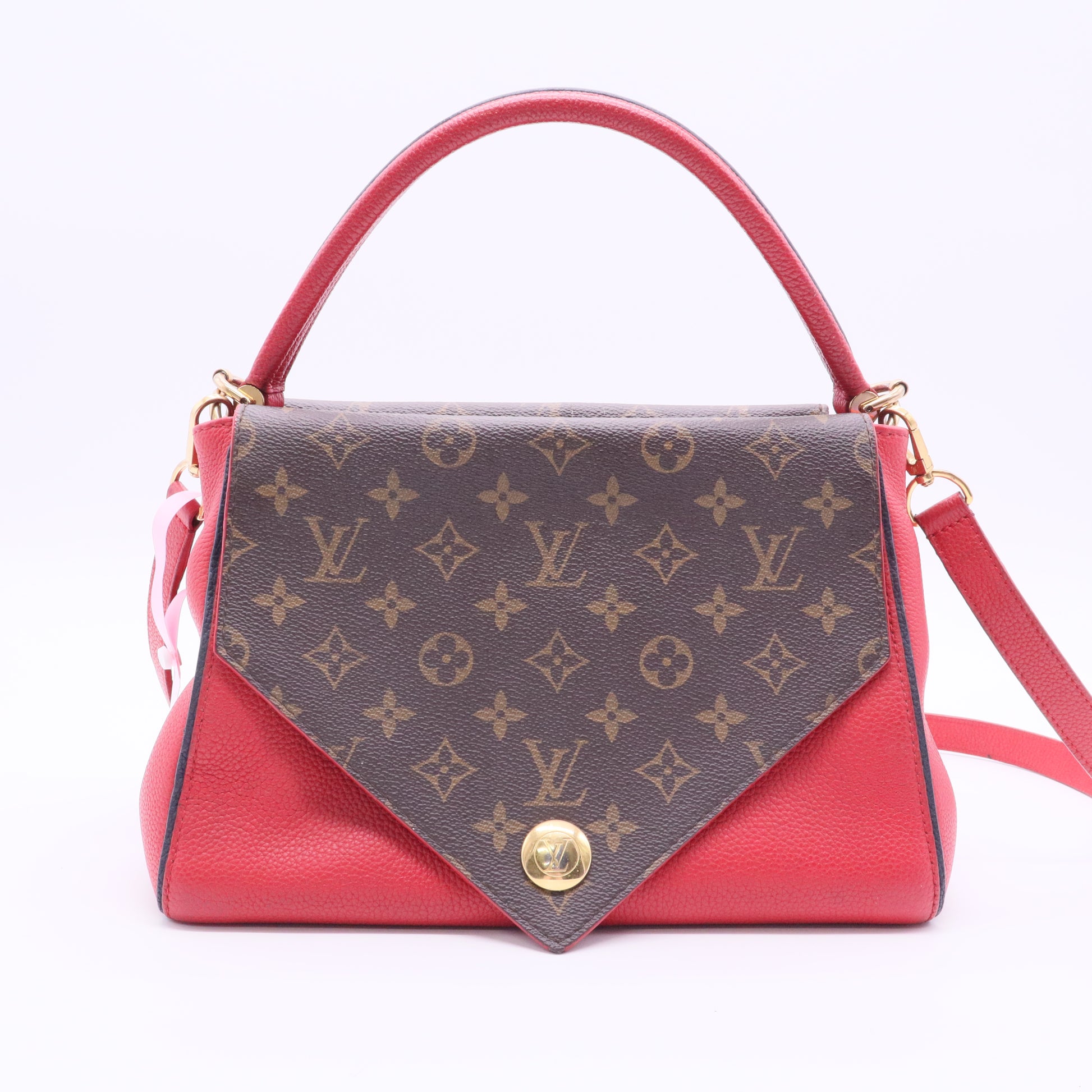 Grained Calfskin Monogram Double V Rubis J 2160 Twins