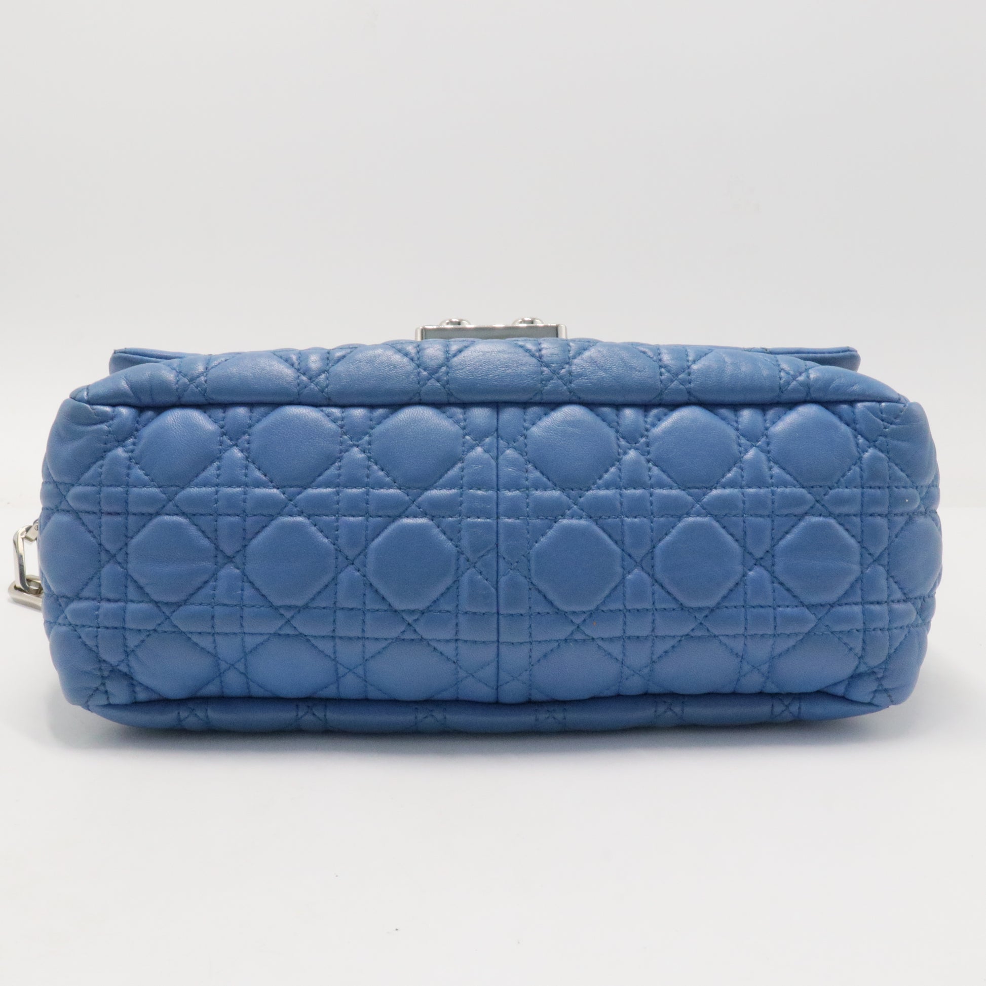 Lambskin Cannage Medium Miss Dior Flap Blue
