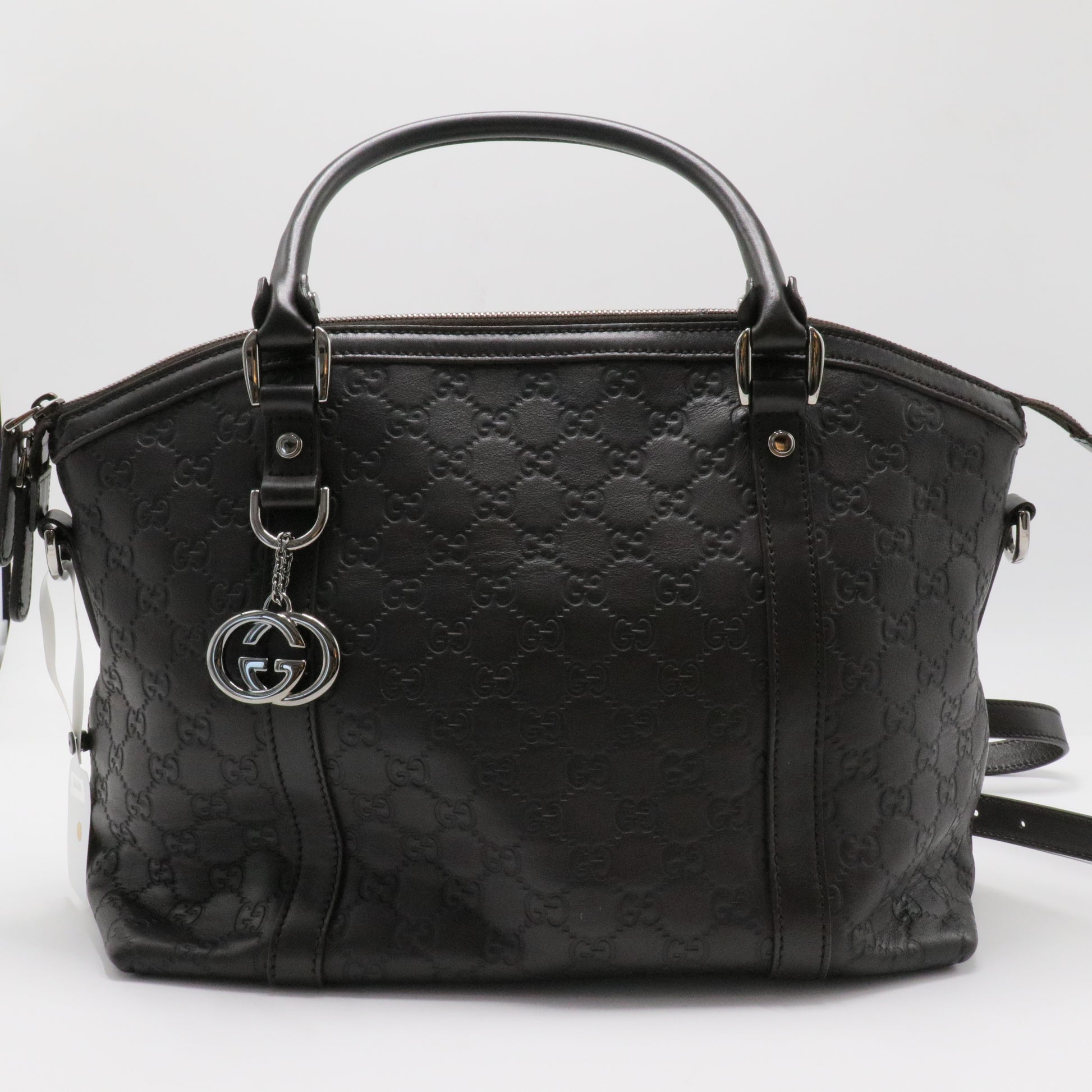 GG Charm Dome Handle Bag Guccissima Leather Medium