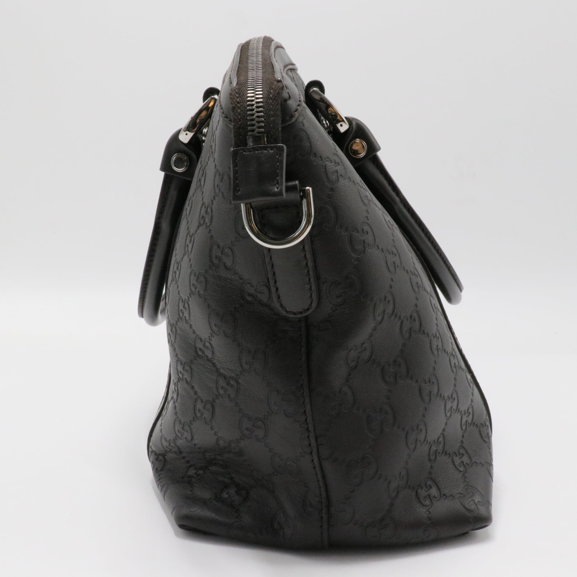 GG Charm Dome Handle Bag Guccissima Leather Medium