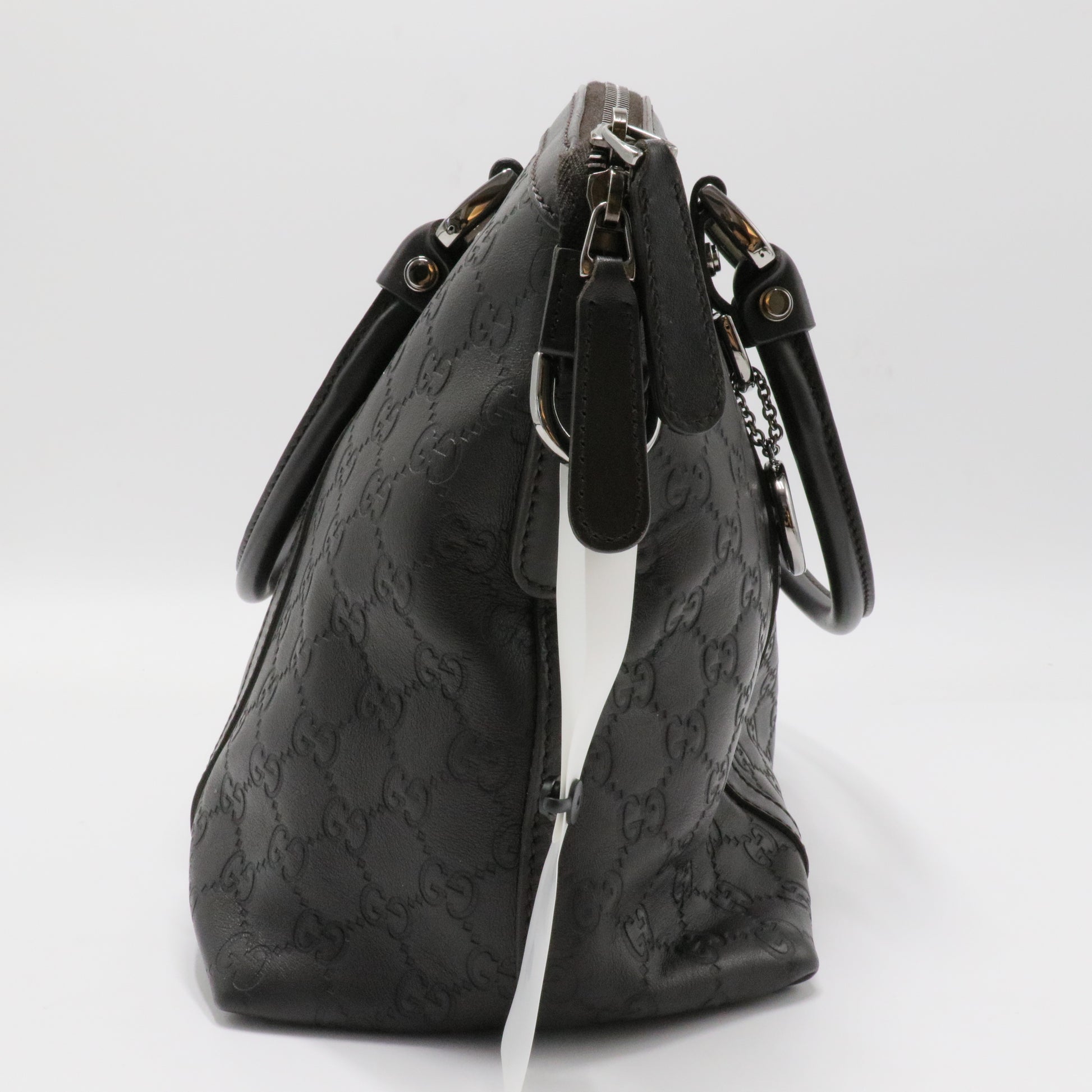 GG Charm Dome Handle Bag Guccissima Leather Medium