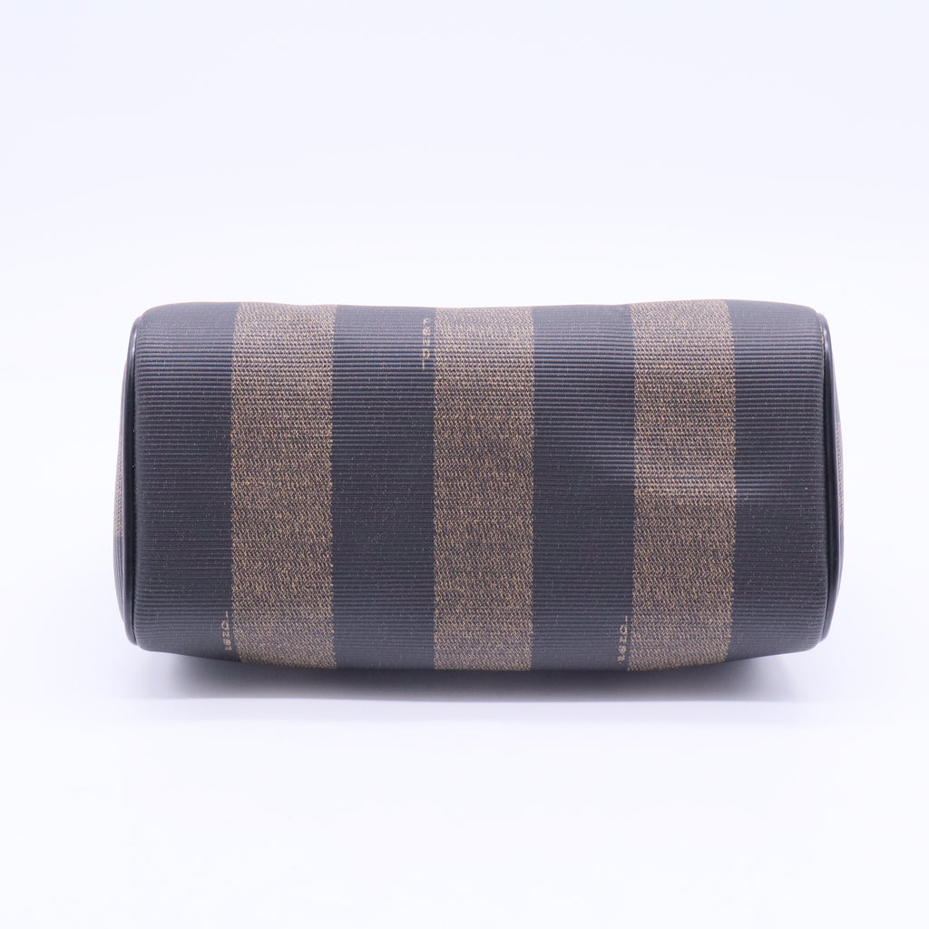 Vintage Edition Pequin Striped Canvas Small Boston Bag Black B12308
