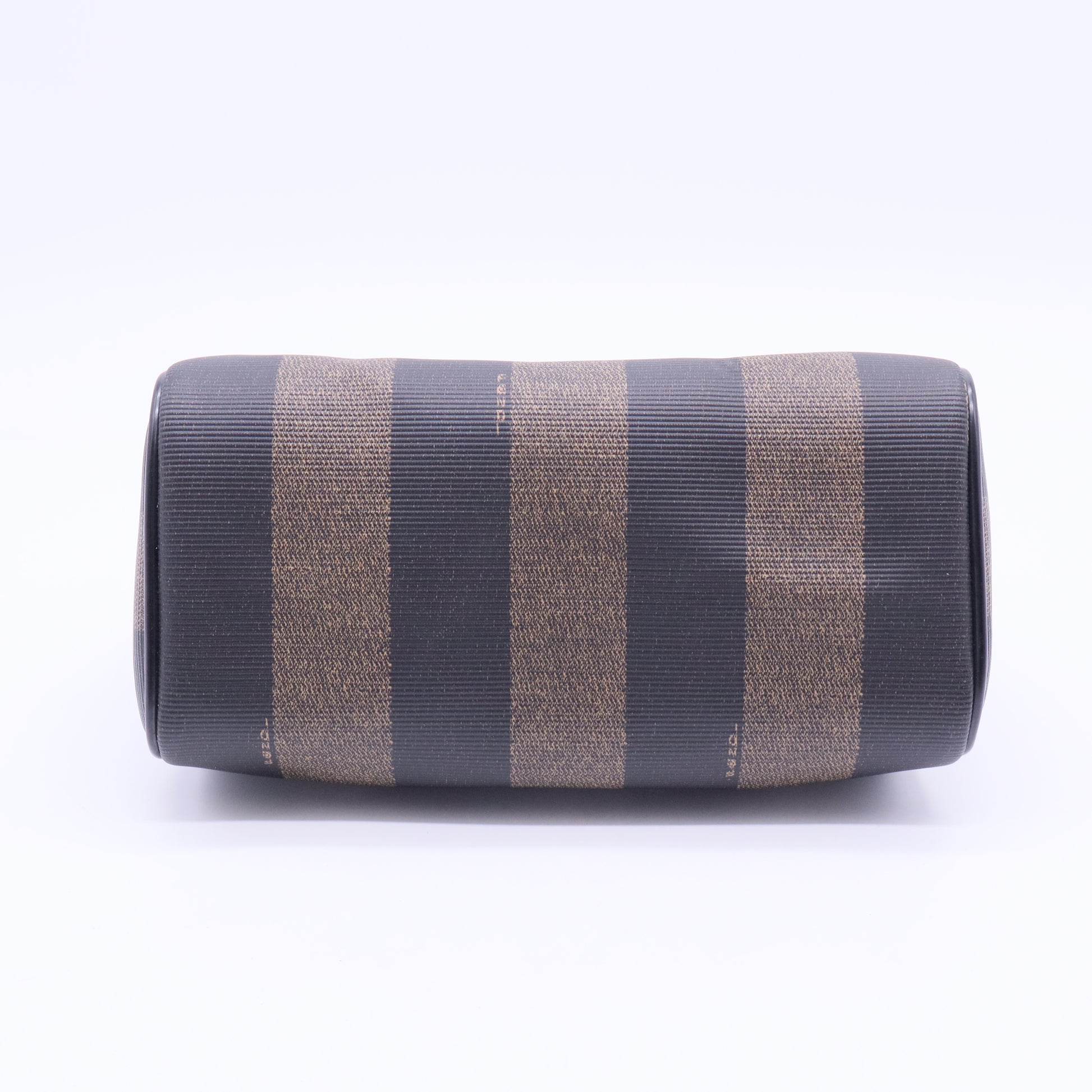 Vintage Edition Pequin Striped Canvas Small Boston Bag Black B12308