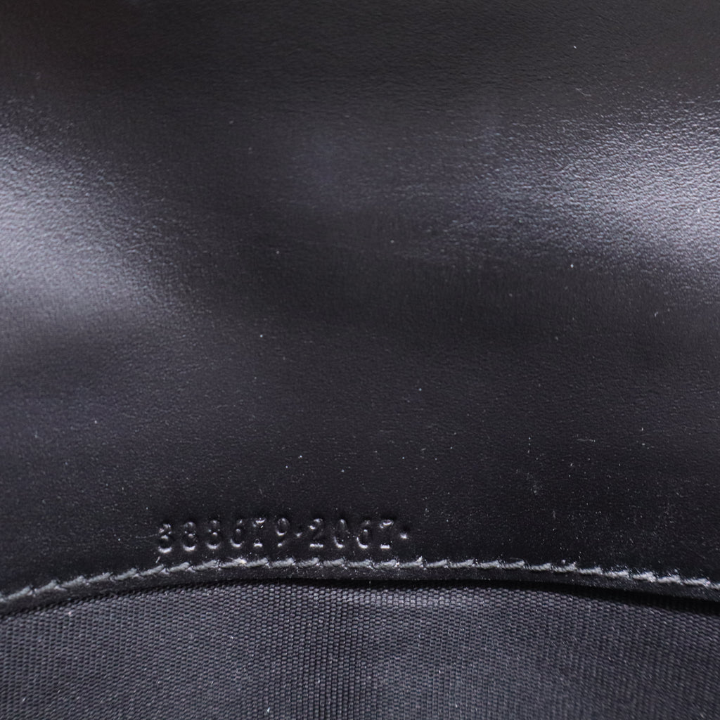 Black Guccissima Leather Bow Flap Continental Wallet W20441