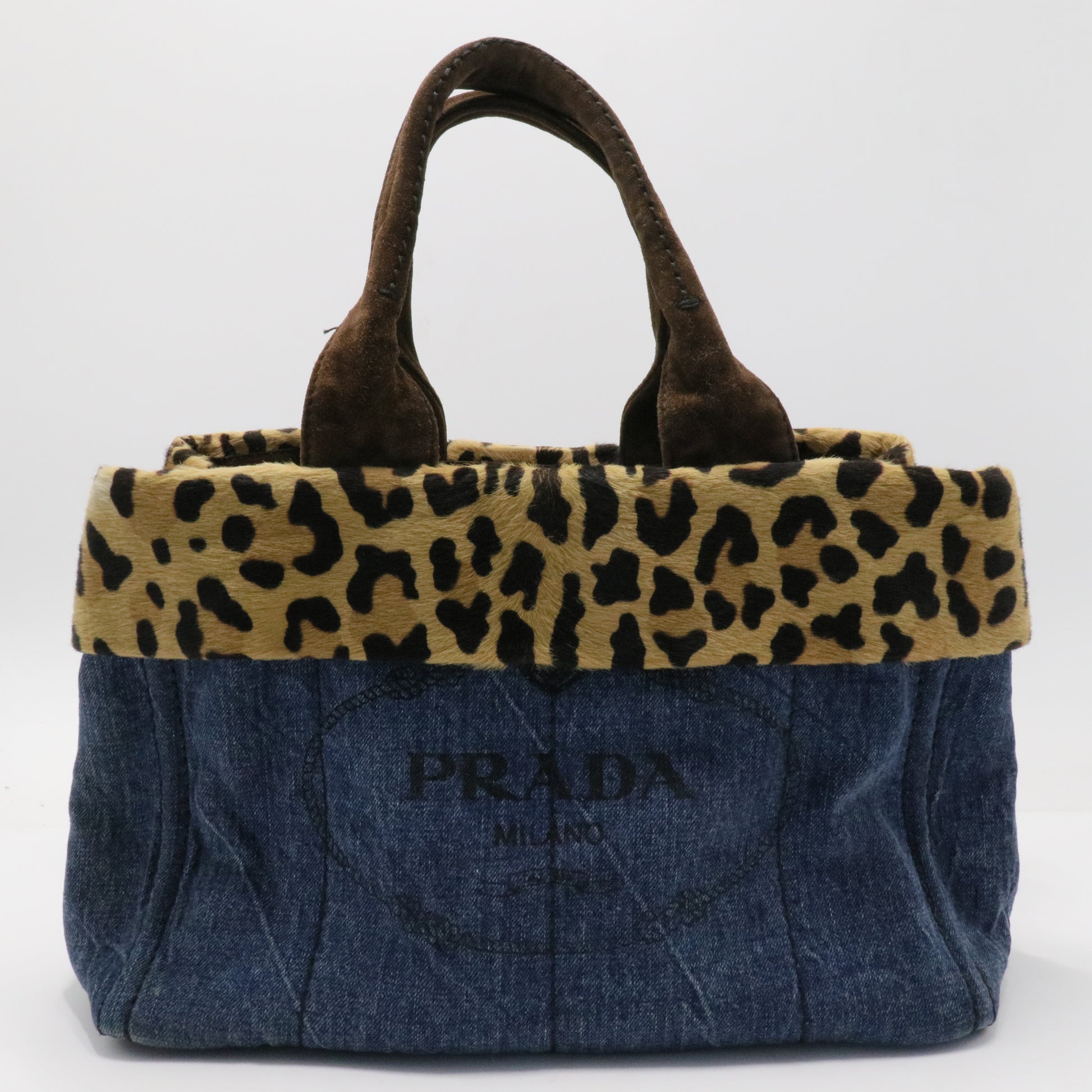 Canapa Tote Denim and Fur Large