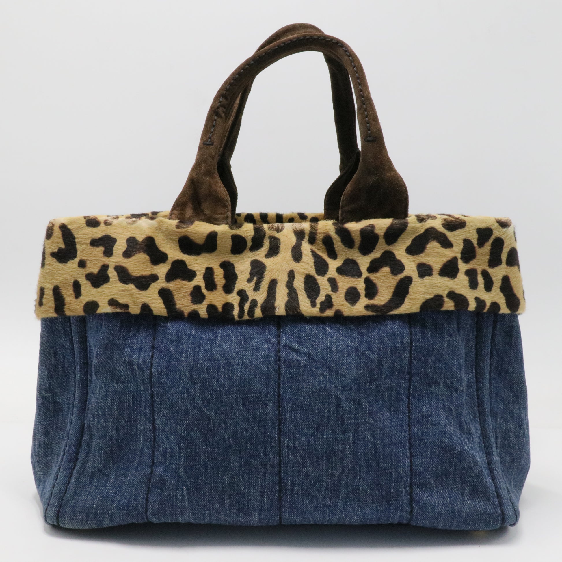 Canapa Tote Denim and Fur Large