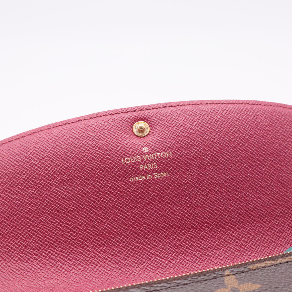 Monogram Emilie Wallet Fuchsia twins