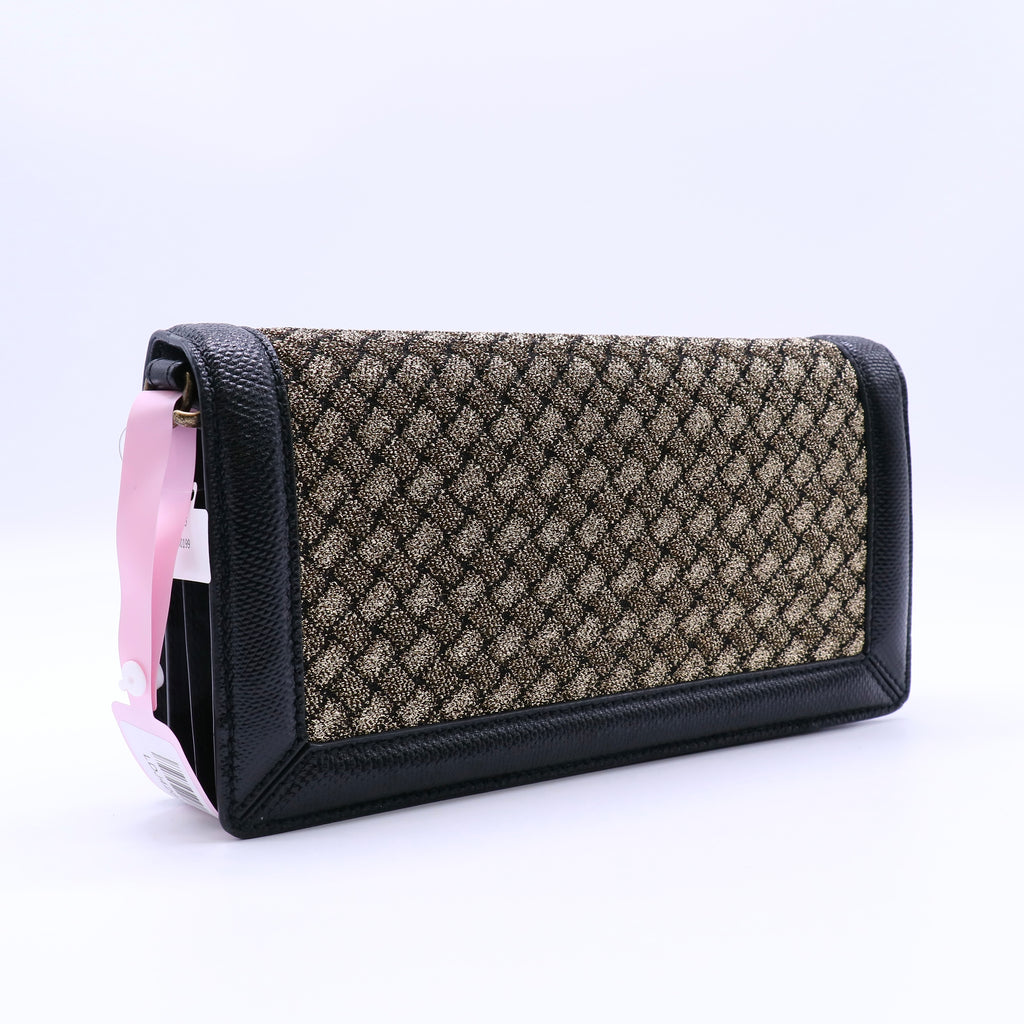 Bottega Veneta Karung Trimmed Knit Intrecciato Olimpia Knot Bag Twins LDJ4263
