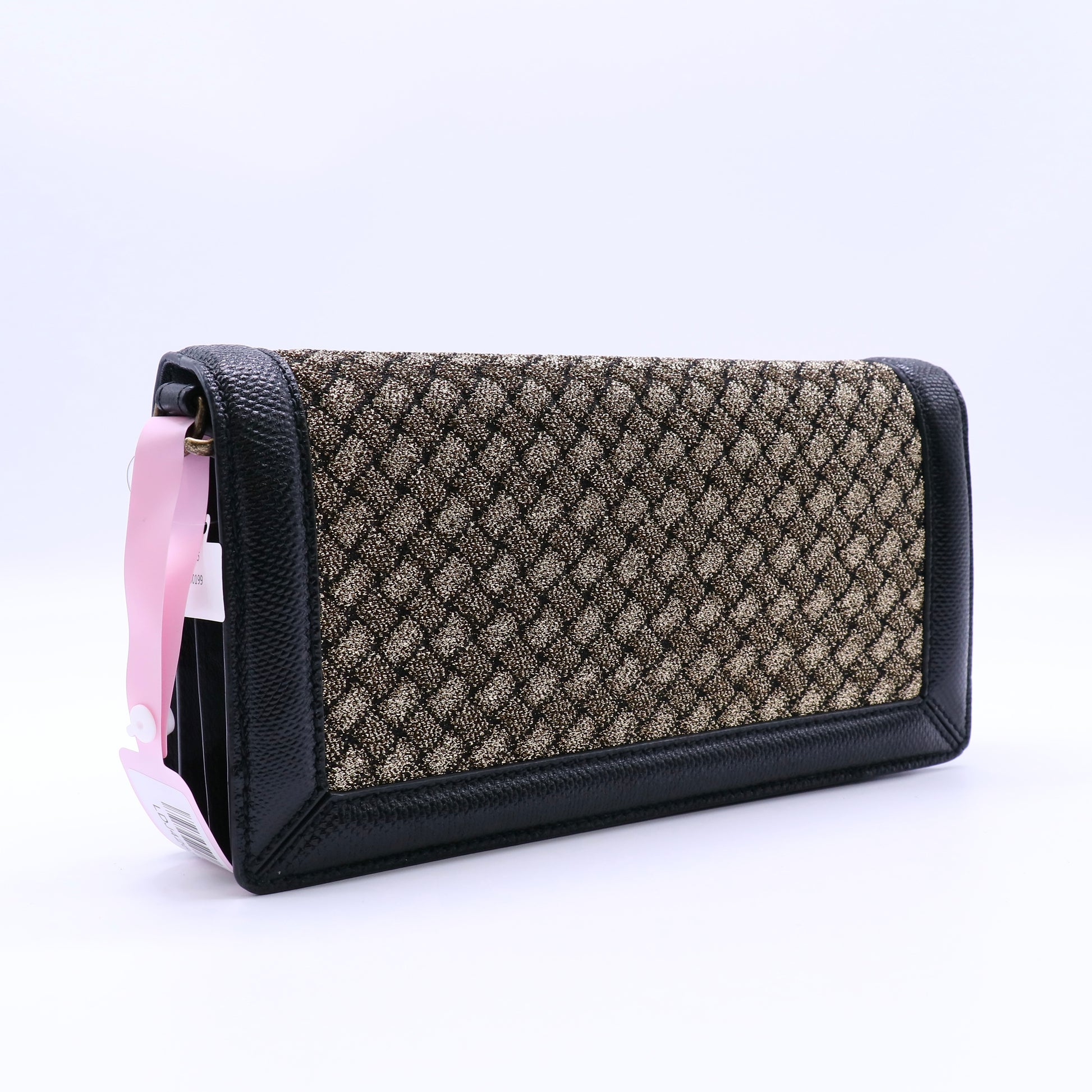 Bottega Veneta Karung Trimmed Knit Intrecciato Olimpia Knot Bag Twins LDJ4263