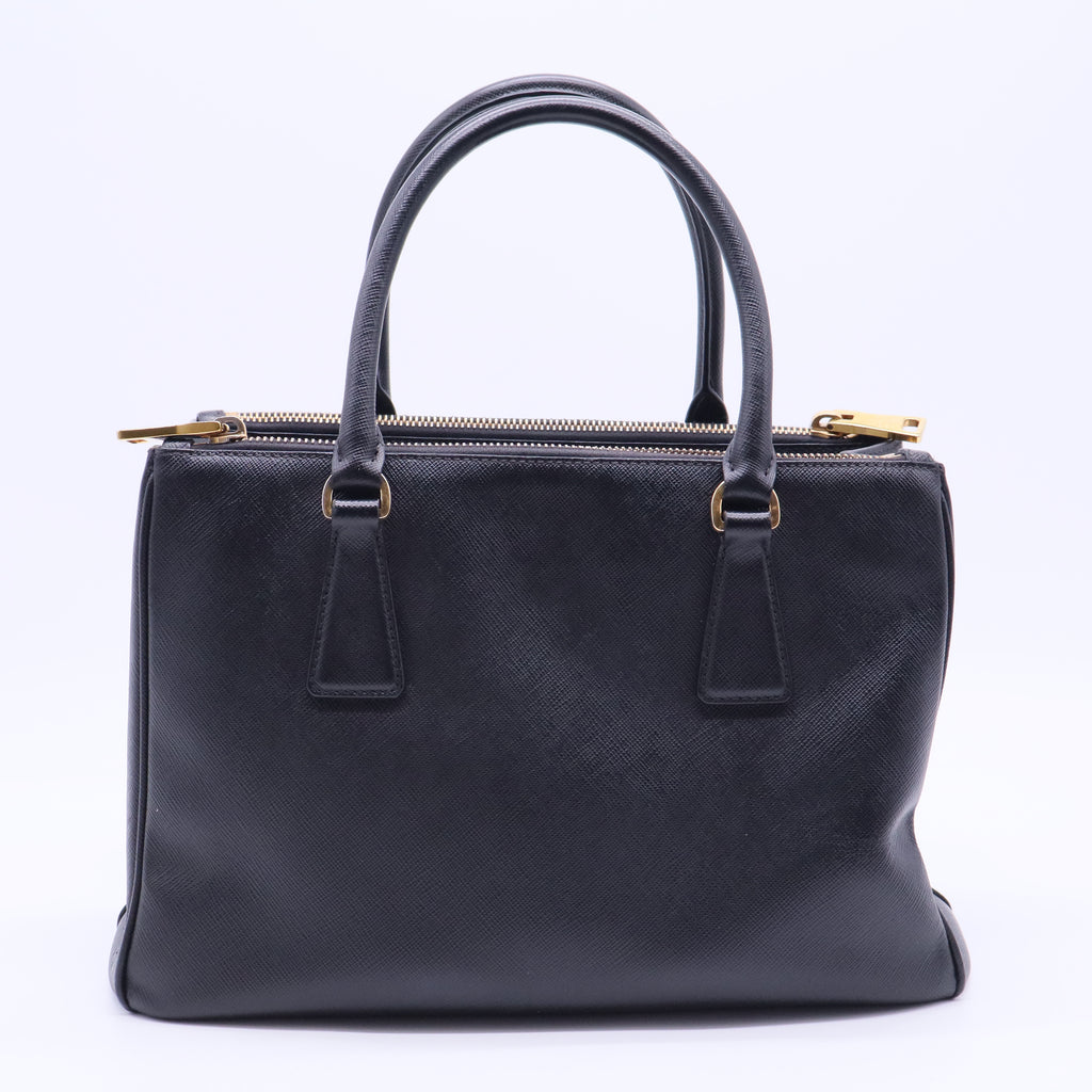 Saffiano Leather Galleria Double Zip Small