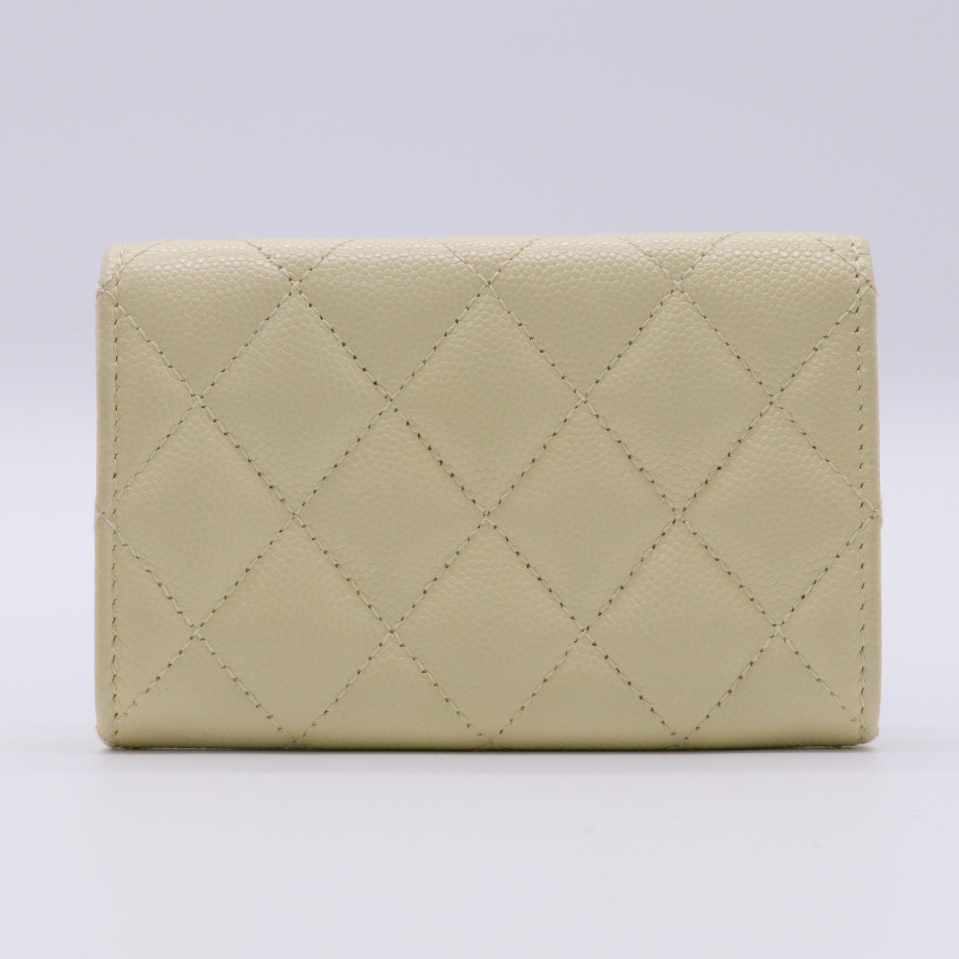 Calfskin Wallet Women's Light Yellow twins