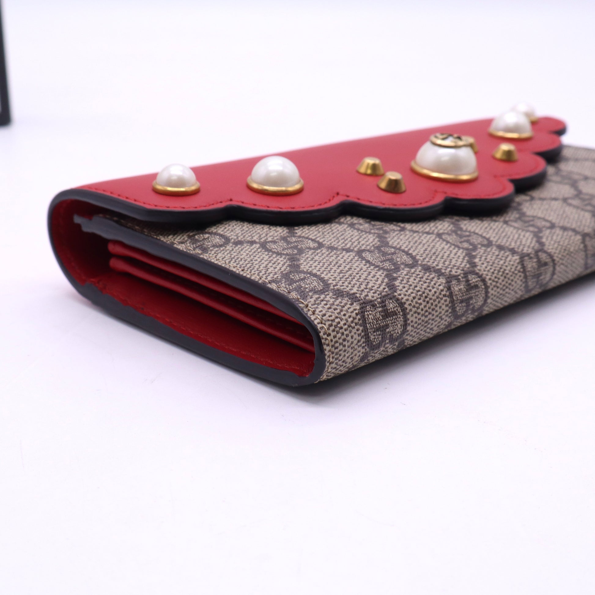 Gucci GG Supreme Peony Wallet Twins W20822