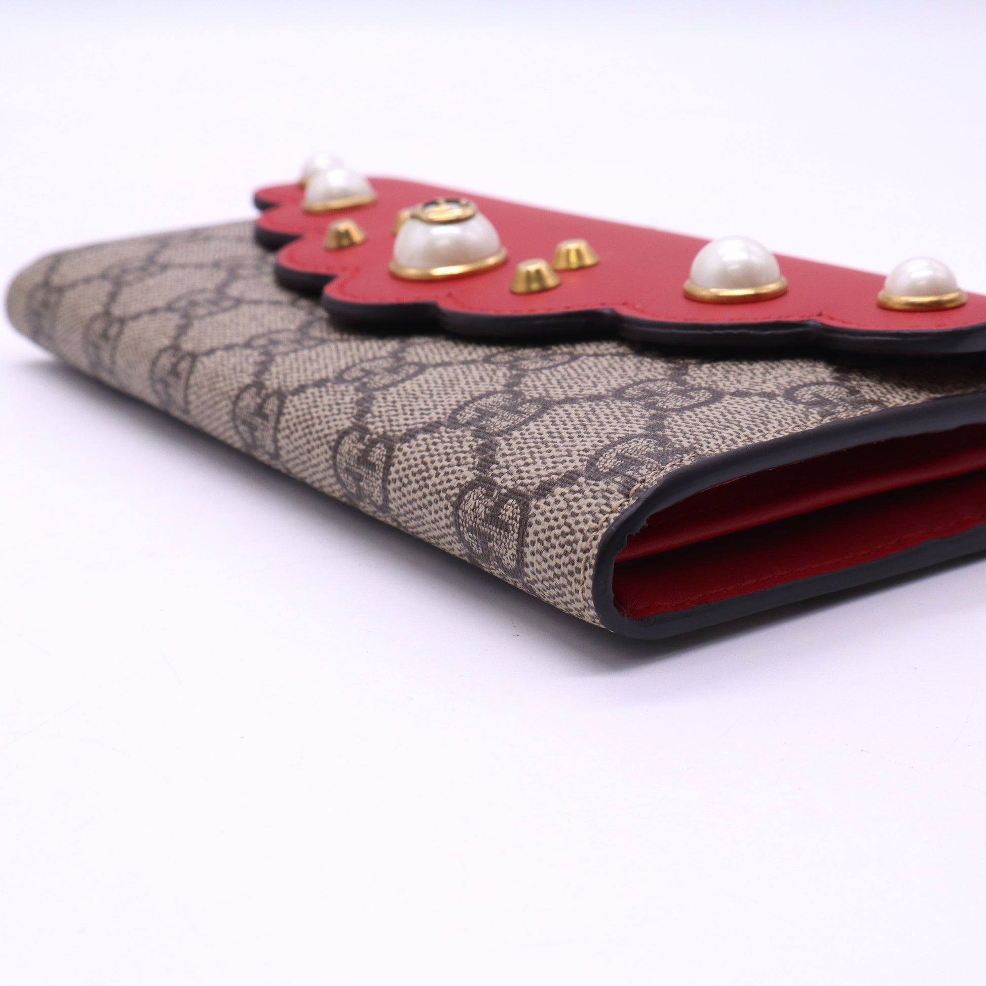 Gucci GG Supreme Peony Wallet Twins W20822