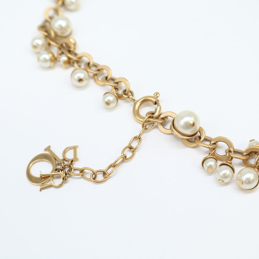 Dior Tribales Multi Layer Pearl Charm Long Necklace W21742