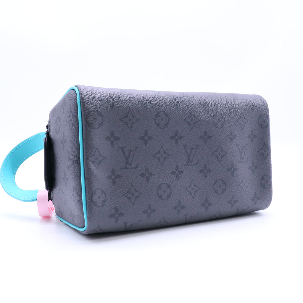 Louis Vuitton Dopp Kit Toiletry Pouch Monogram Eclipse Canvas Twins LDJ4273