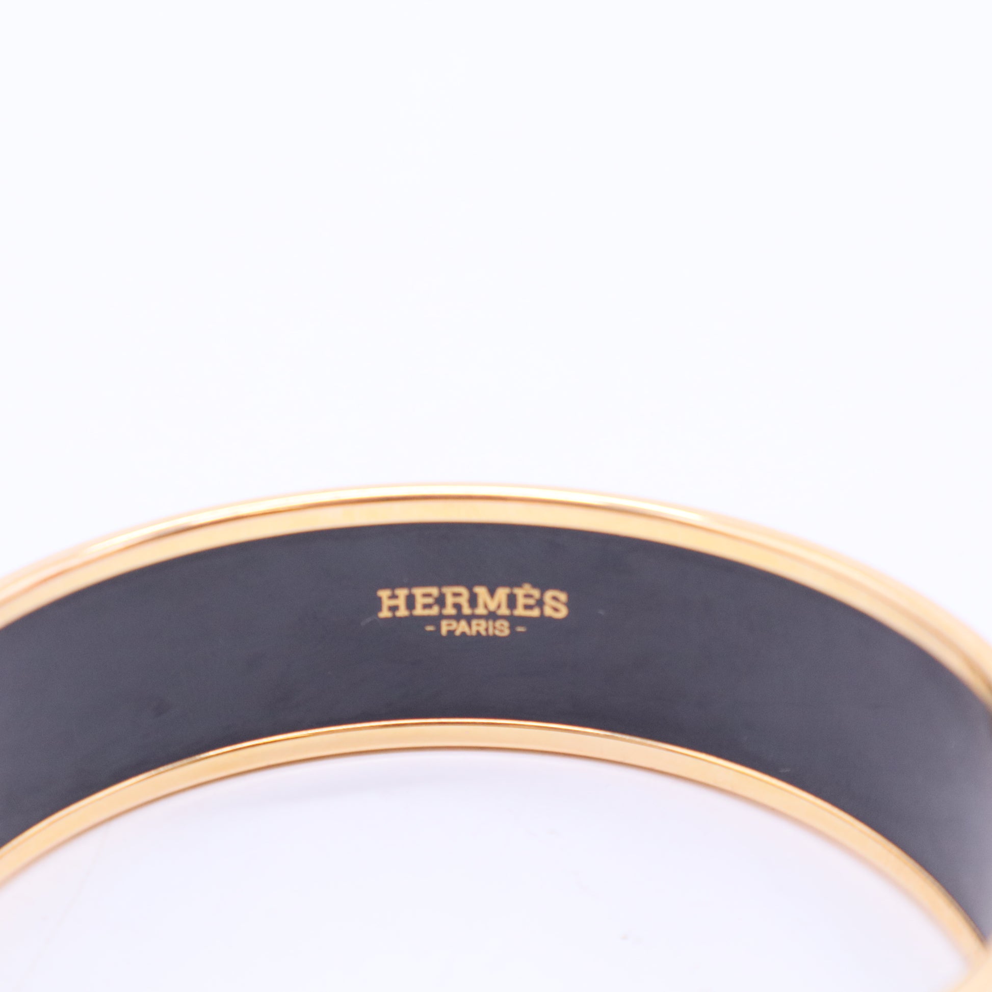 Wide Enamel Bangle (Palm Leaves)