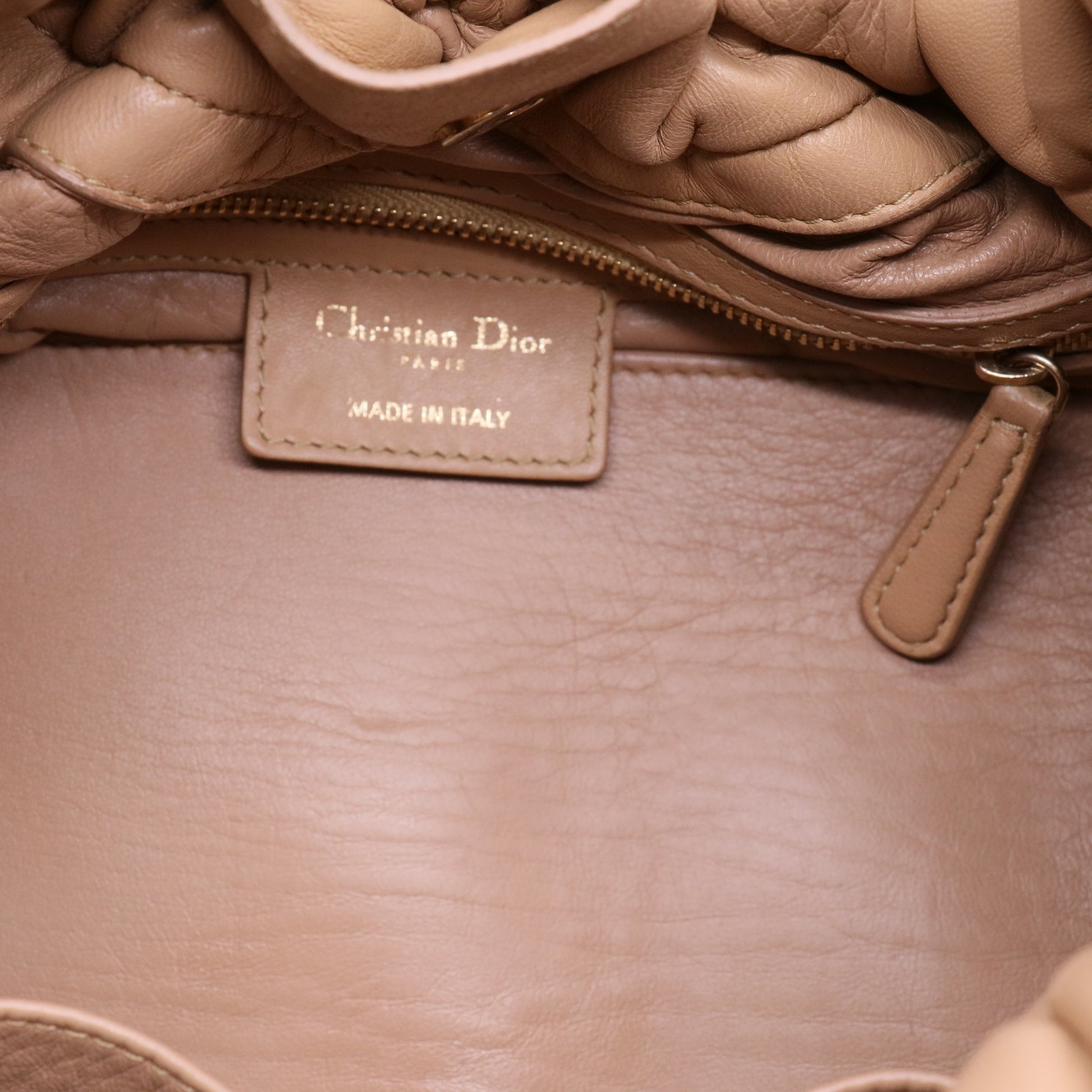 Leather Shoulder BagsBeige Cannage Le Trente Lucky CharmShoulder Bag Twins