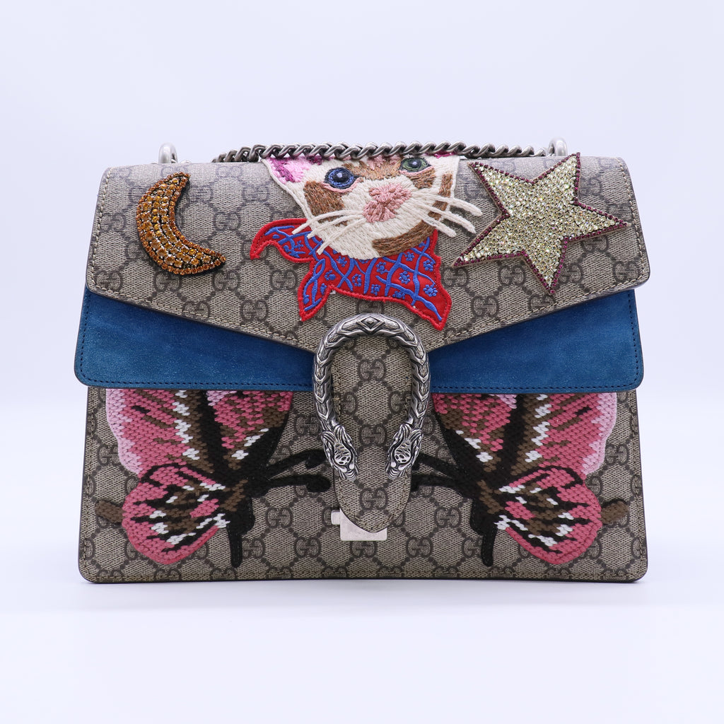 Gucci Dionysus Bag Embroidered GG Coated Canvas  MediumTwins LDJ4266