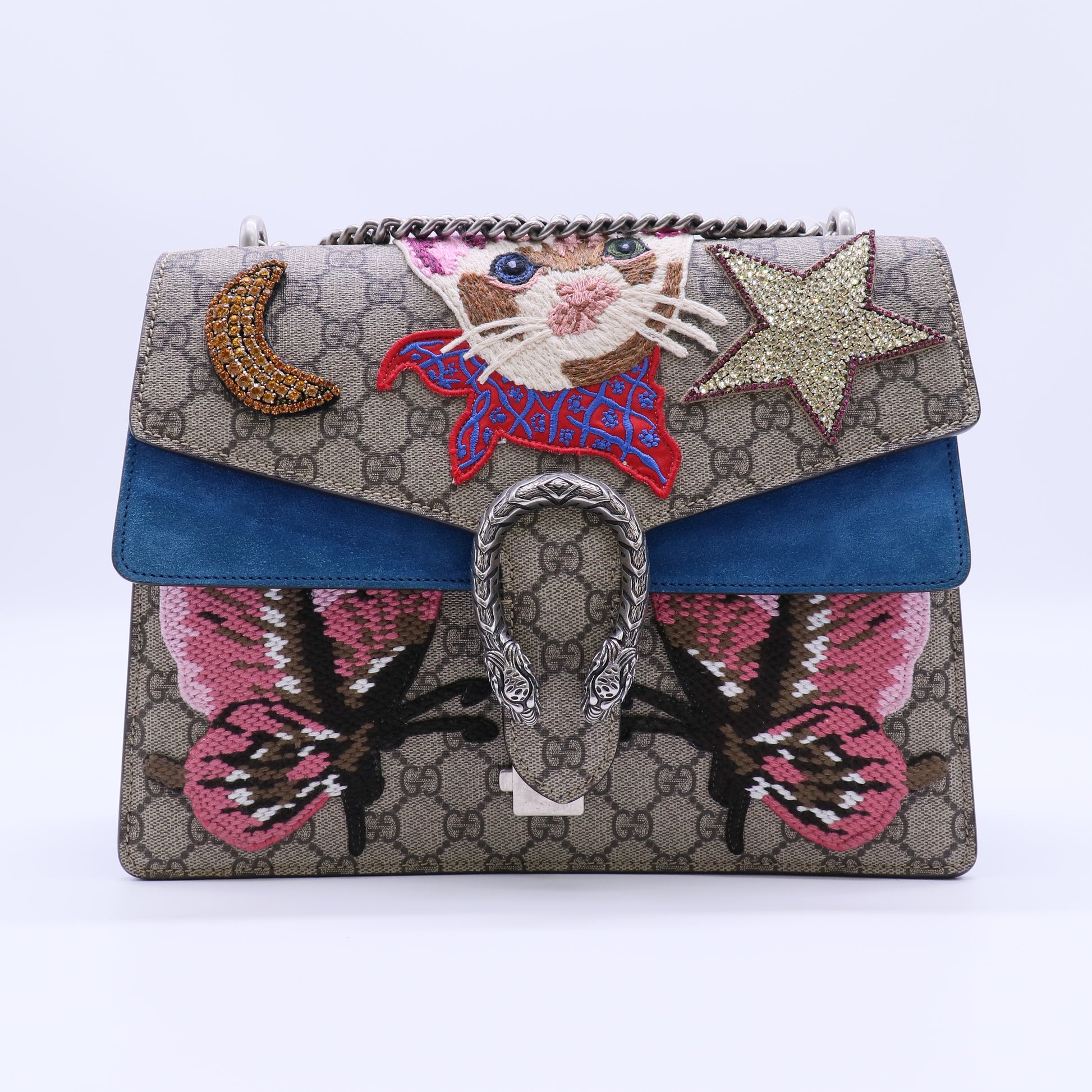 Gucci Dionysus Bag Embroidered GG Coated Canvas  MediumTwins LDJ4266