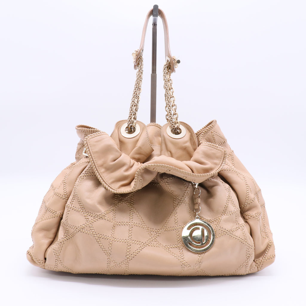 Dior Beige Cannage  Le Trente Lucky Charm Shoulder Bag Twins