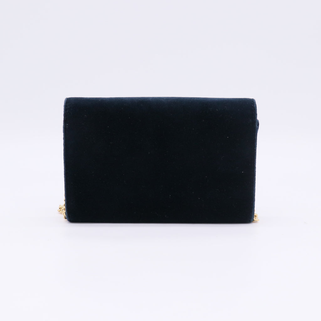 Valentino Garavani VLogo Signature Mini Velvet Shoulder Bag B23434